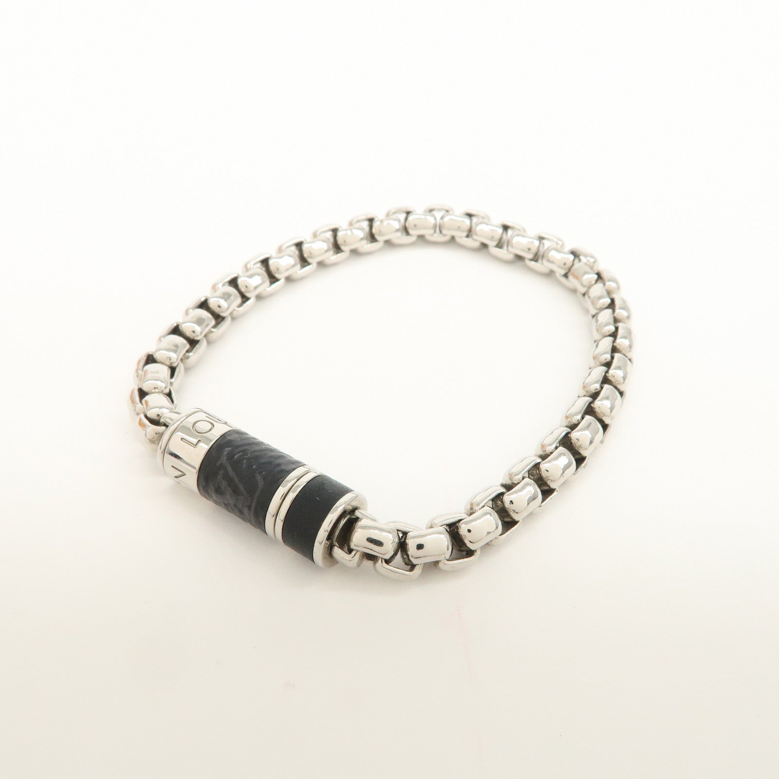 Louis Vuitton Monogram Eclips Monogram Metal Chain Bracelet M62592