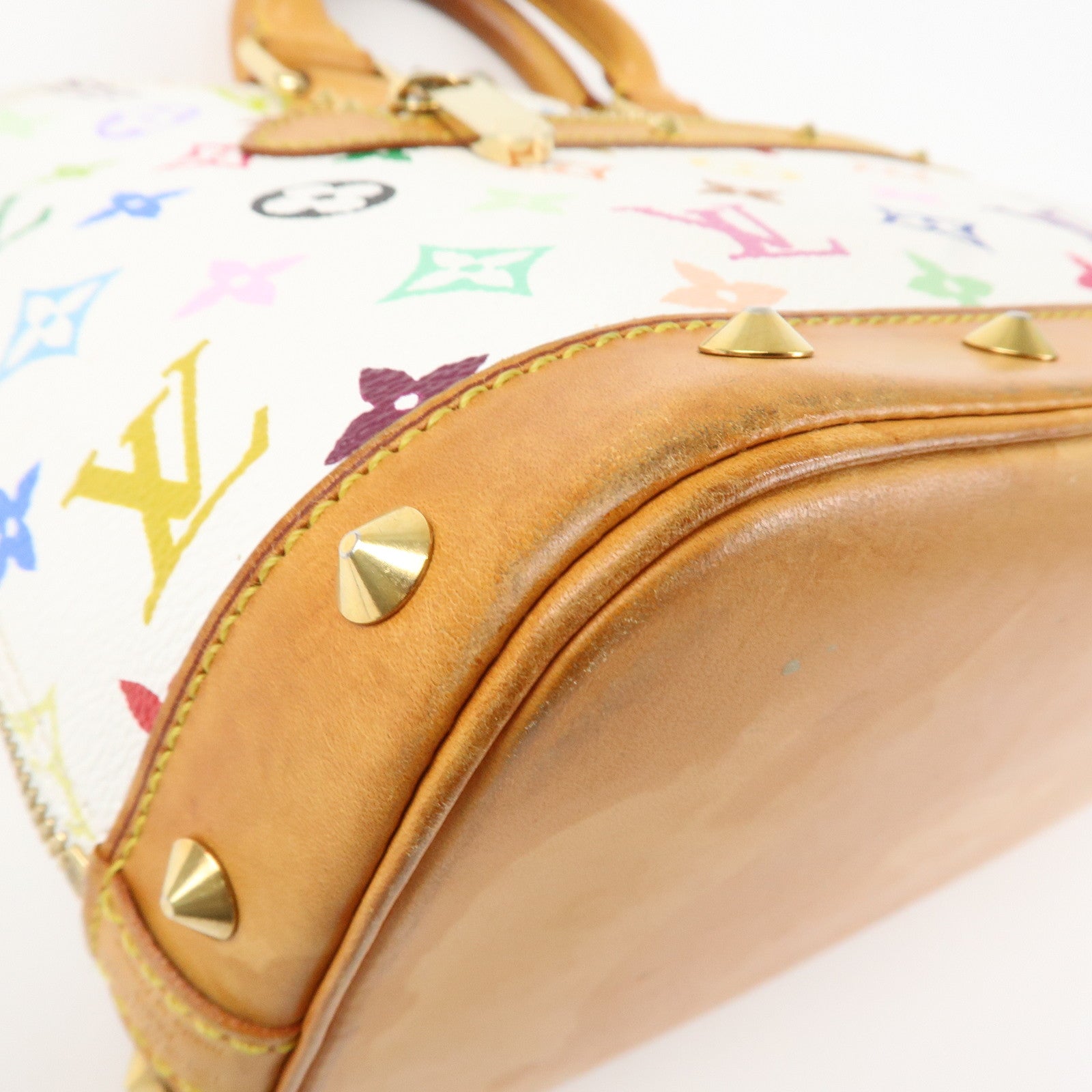 Louis Vuitton Monogram Multicolor Alma Hand Bag Blanc M92647