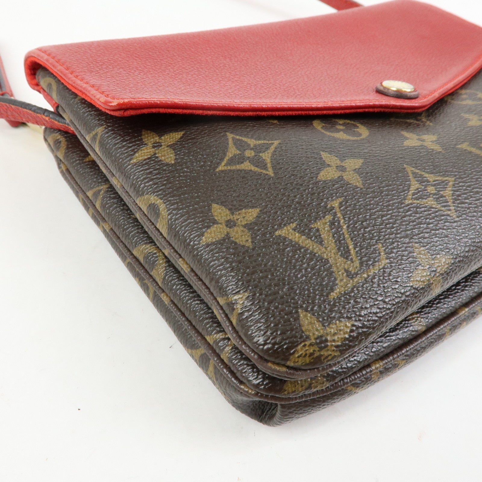 Louis Vuitton Monogram Twice Shoulder Crossbody Bag Cerise M50184