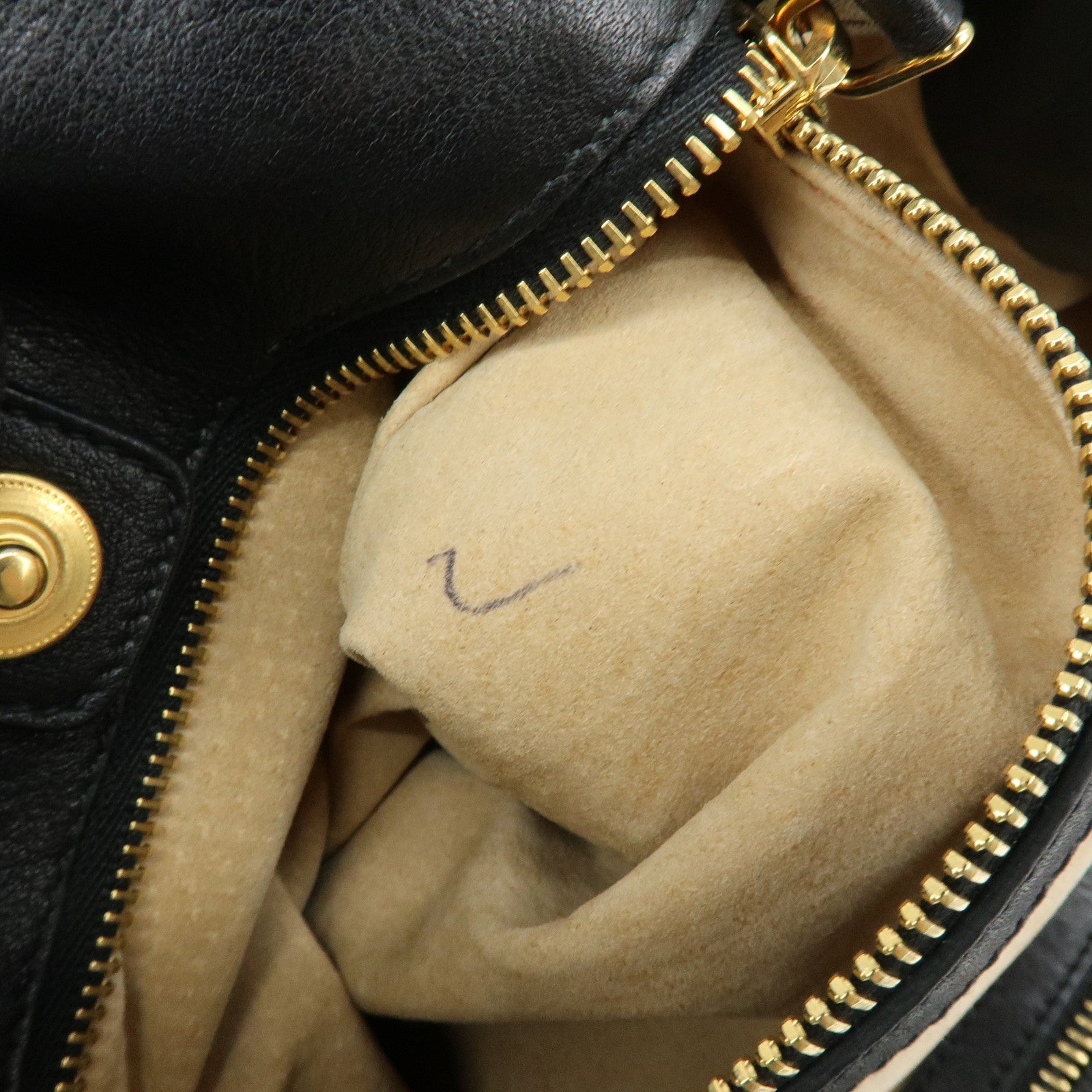 PRADA Soft Calf Leather 2Way Bag Hand Bag Shoulder Bag Black BN1832