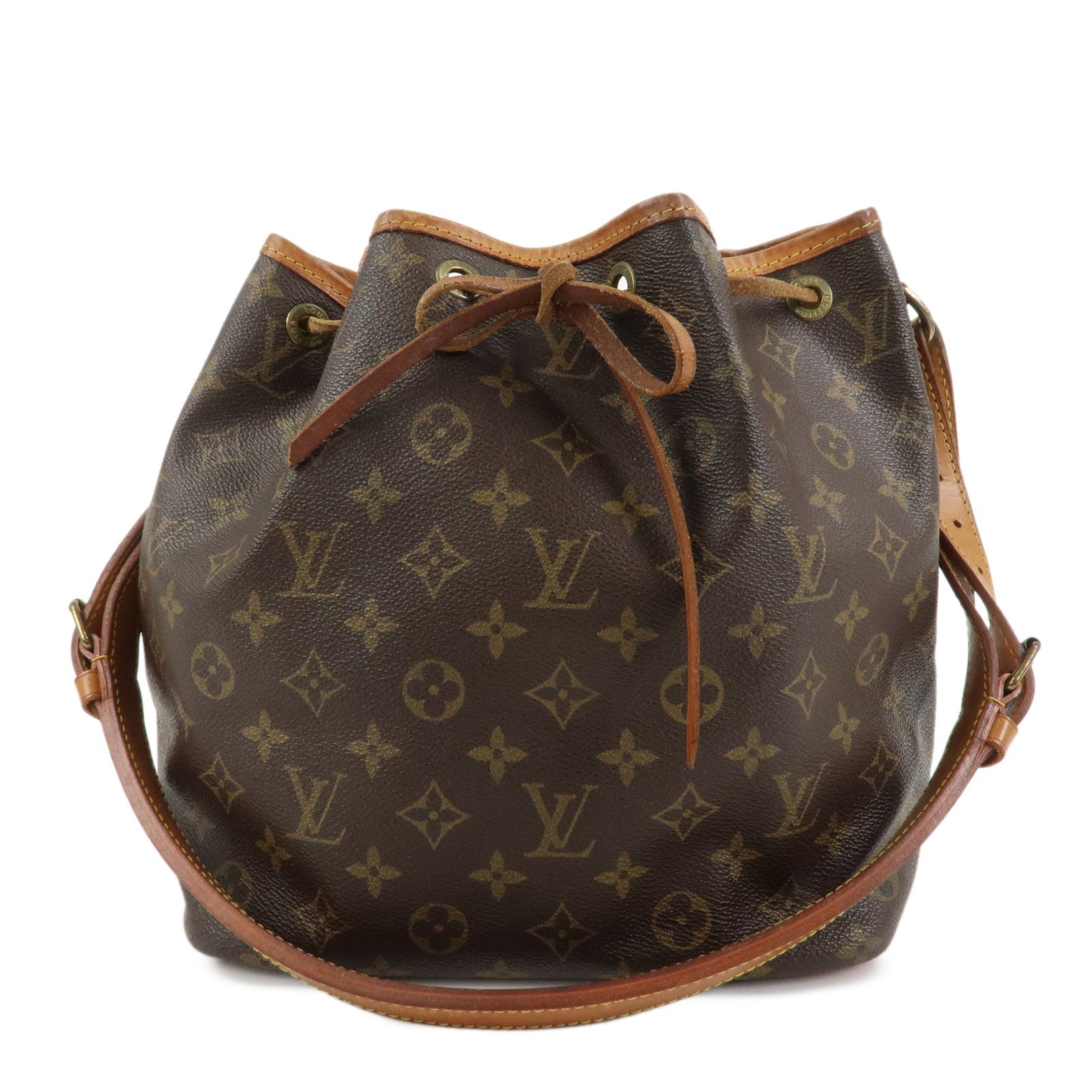 Louis Vuitton Monogram Canvas Petit Noe Shoulder Bag Brown M42226