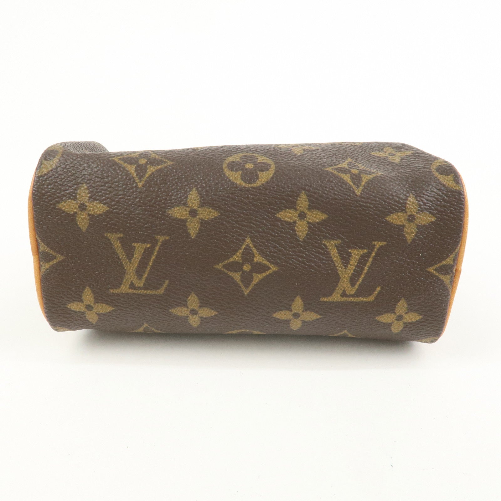 Louis Vuitton Monogram Mini Speedy Hand Bag Boston Bag Brown M41534