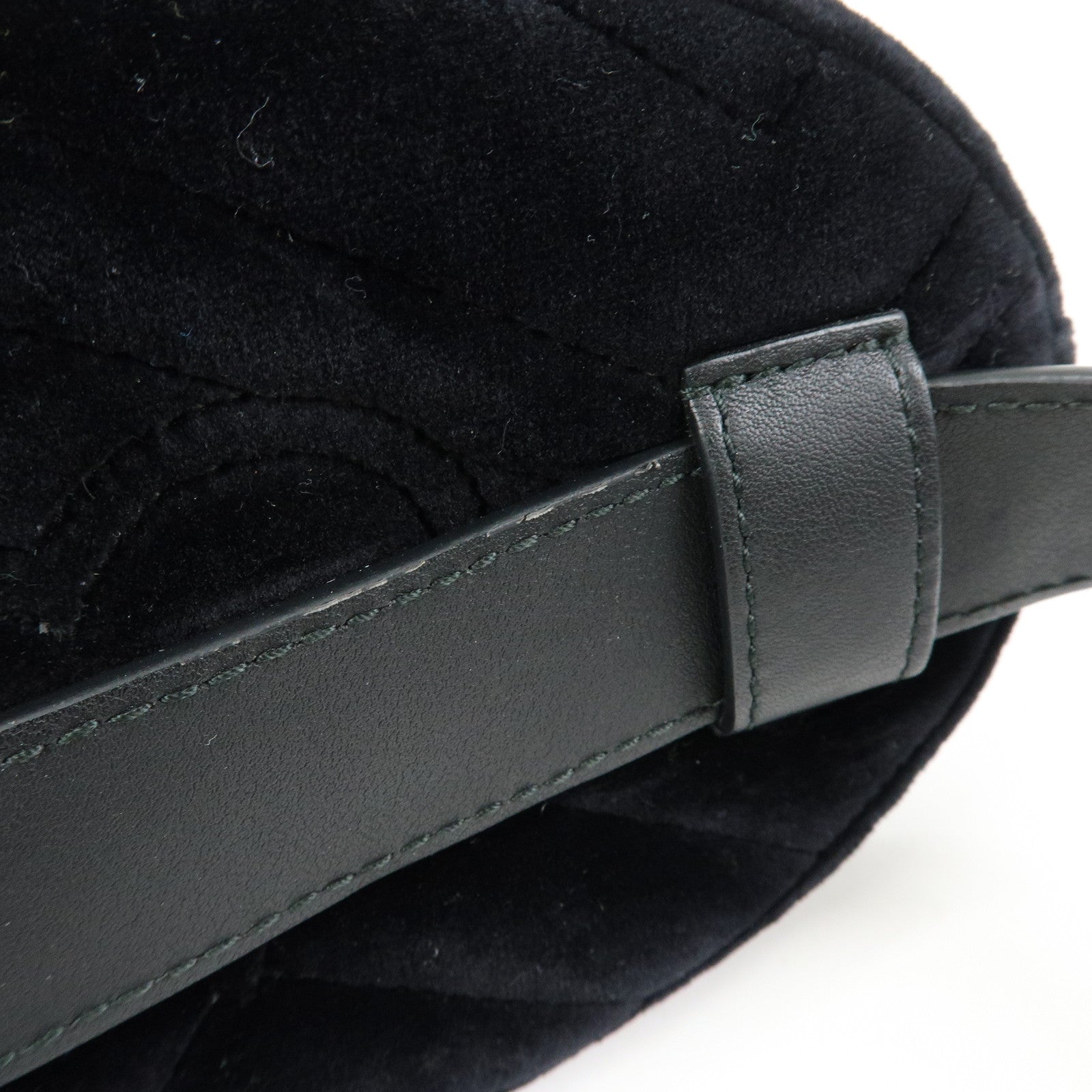 GUCCI Velvet Leather Star Bijou Motif Waist Pouch Body Bag 476434