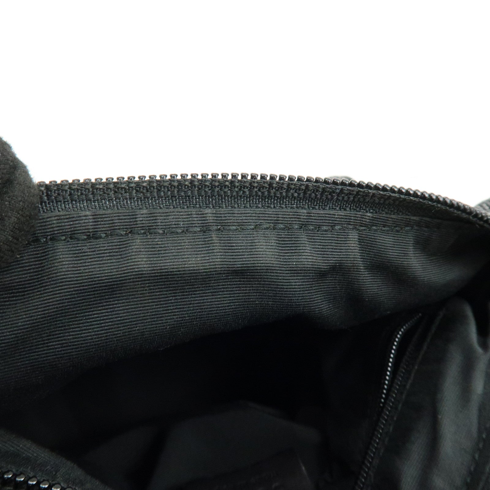 GUCCI GG Canvas Leather Shoulder Bag Black