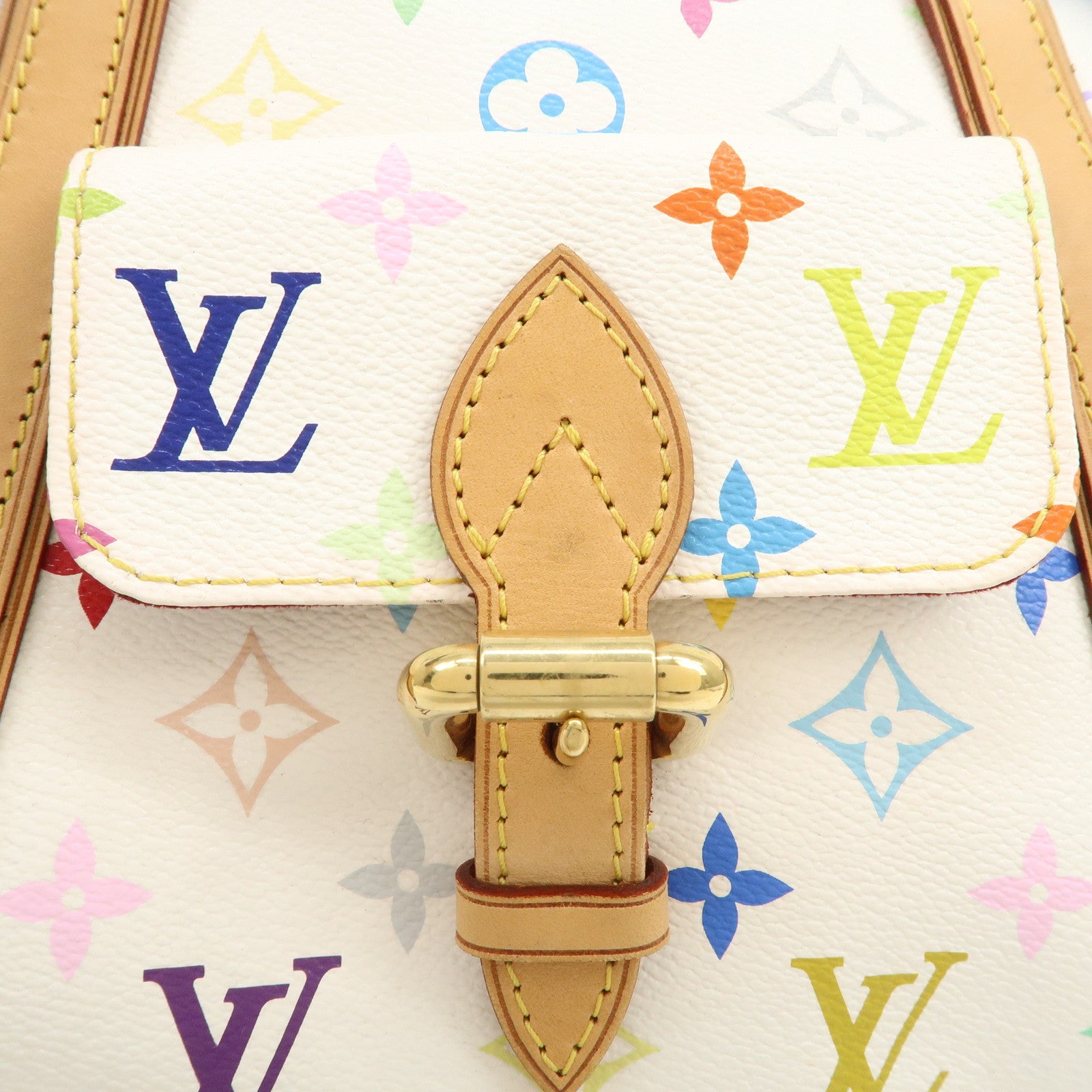Louis Vuitton Monogram Multicolor Priscilla Hand Bag Blanc M40096