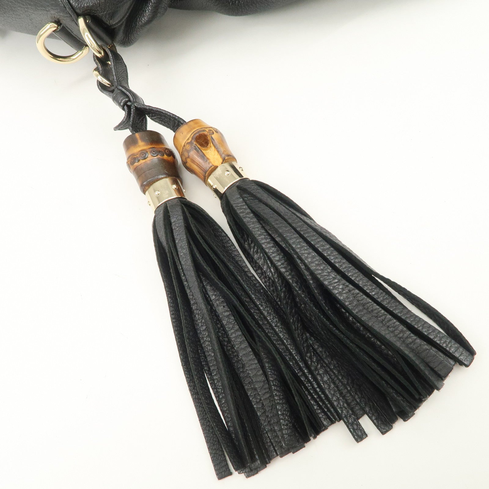 GUCCI New Jackie Leather 2Way Shoulder Hand Bag Black 246907