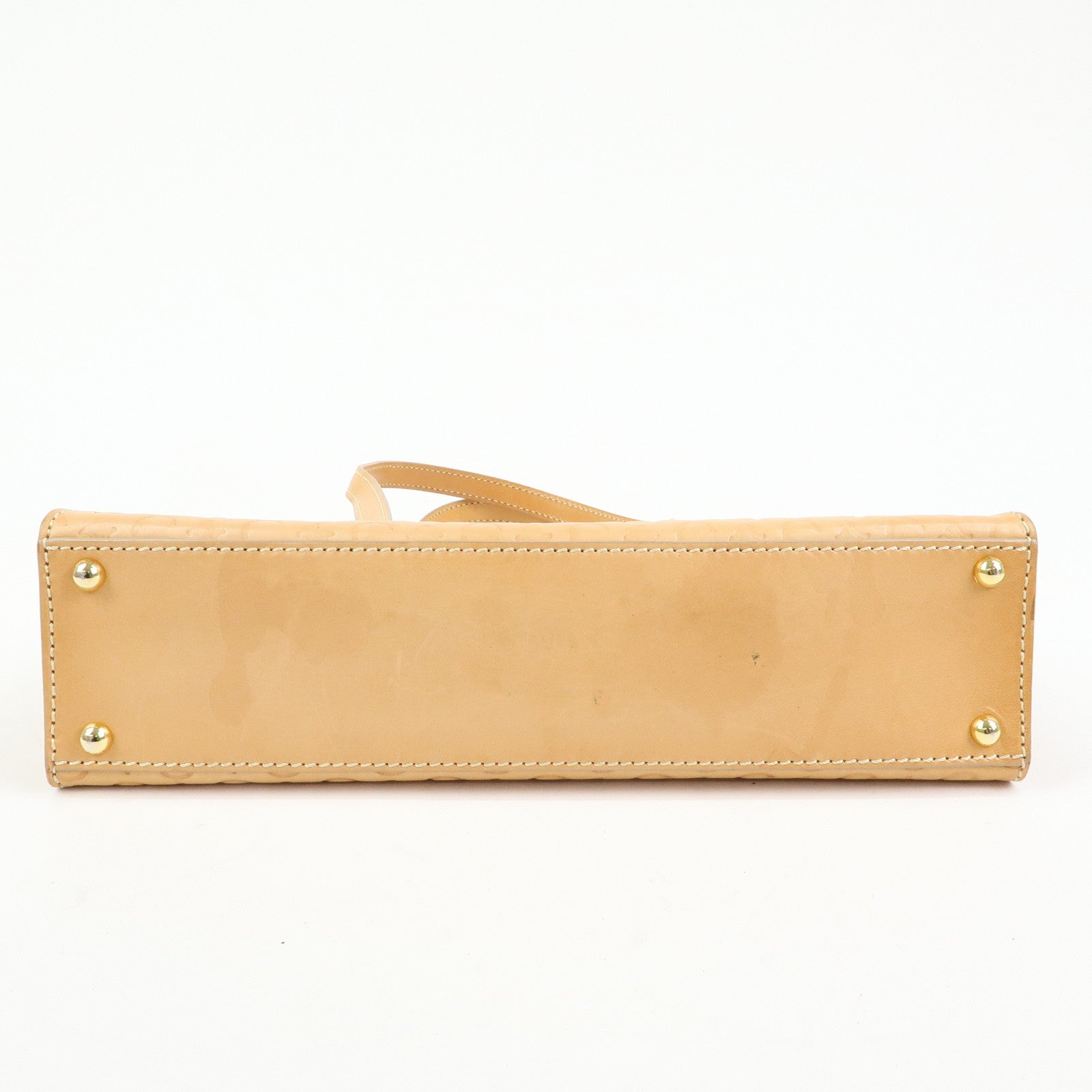 CELINE C Macadam Leather Shoulder Bag Hand Bag Light Brown
