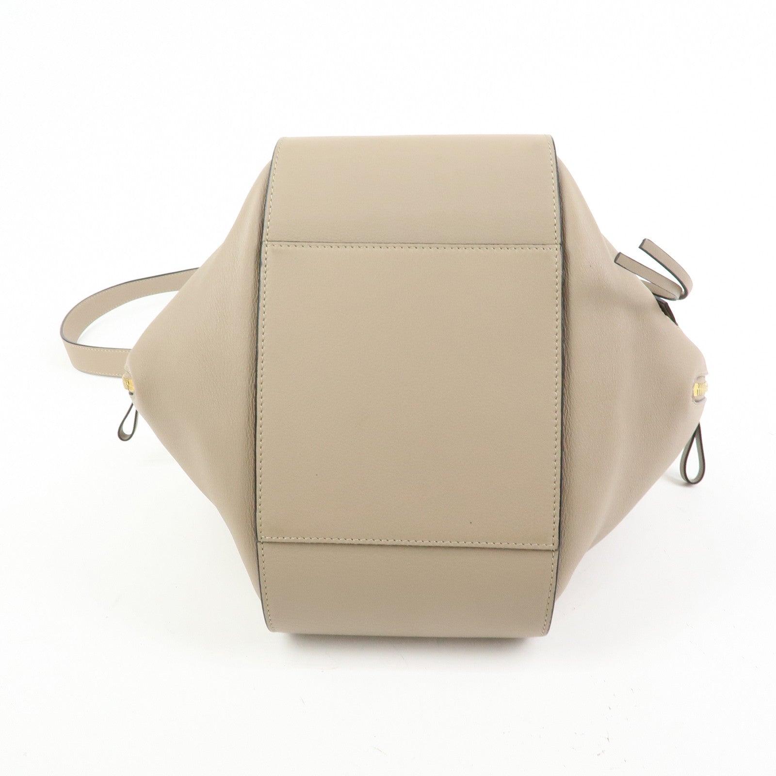 LOEWE Anagram Hammock Small Leather Shoulder Crossbody Bag Greige