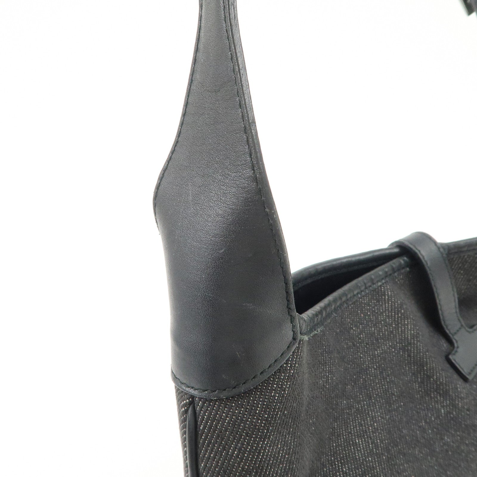 GUCCI Kandensky Denim Leather Shoulder Bag Hand Bag Black 28628