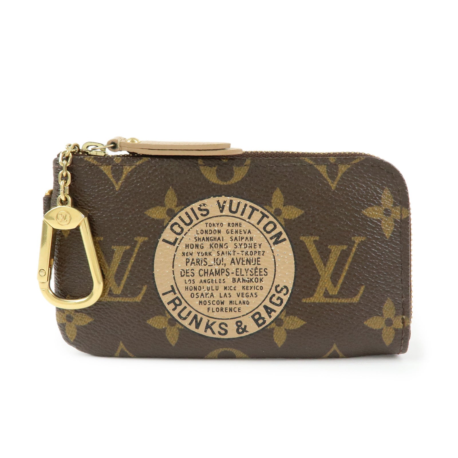 Louis Vuitton Monogram Pochette Cles Complis T&B Coin Case M58025