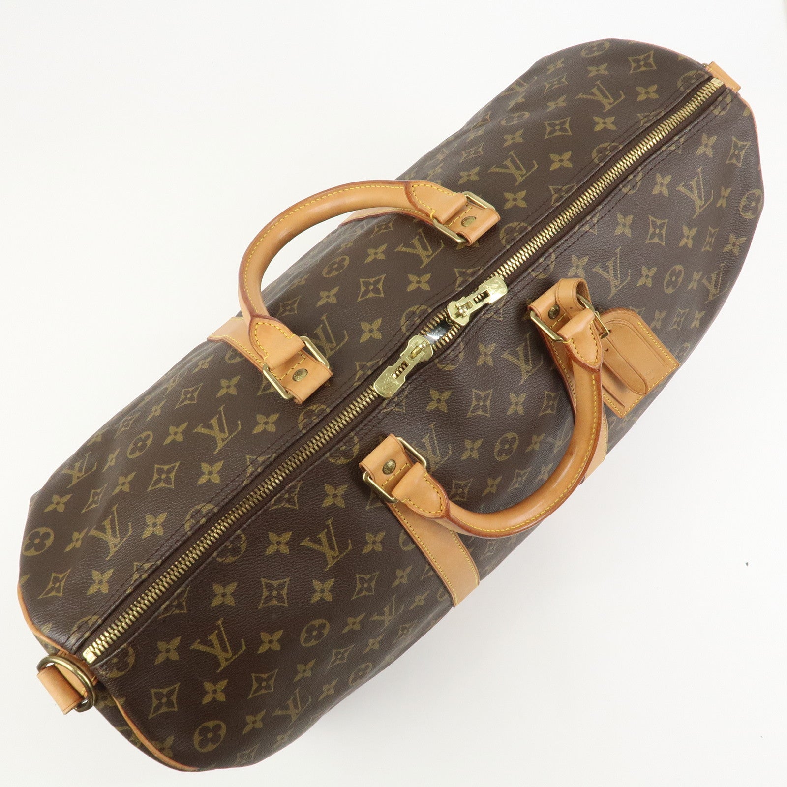 Louis Vuitton Monogram Keep All Bandouliere 50 Boston Bag M41416