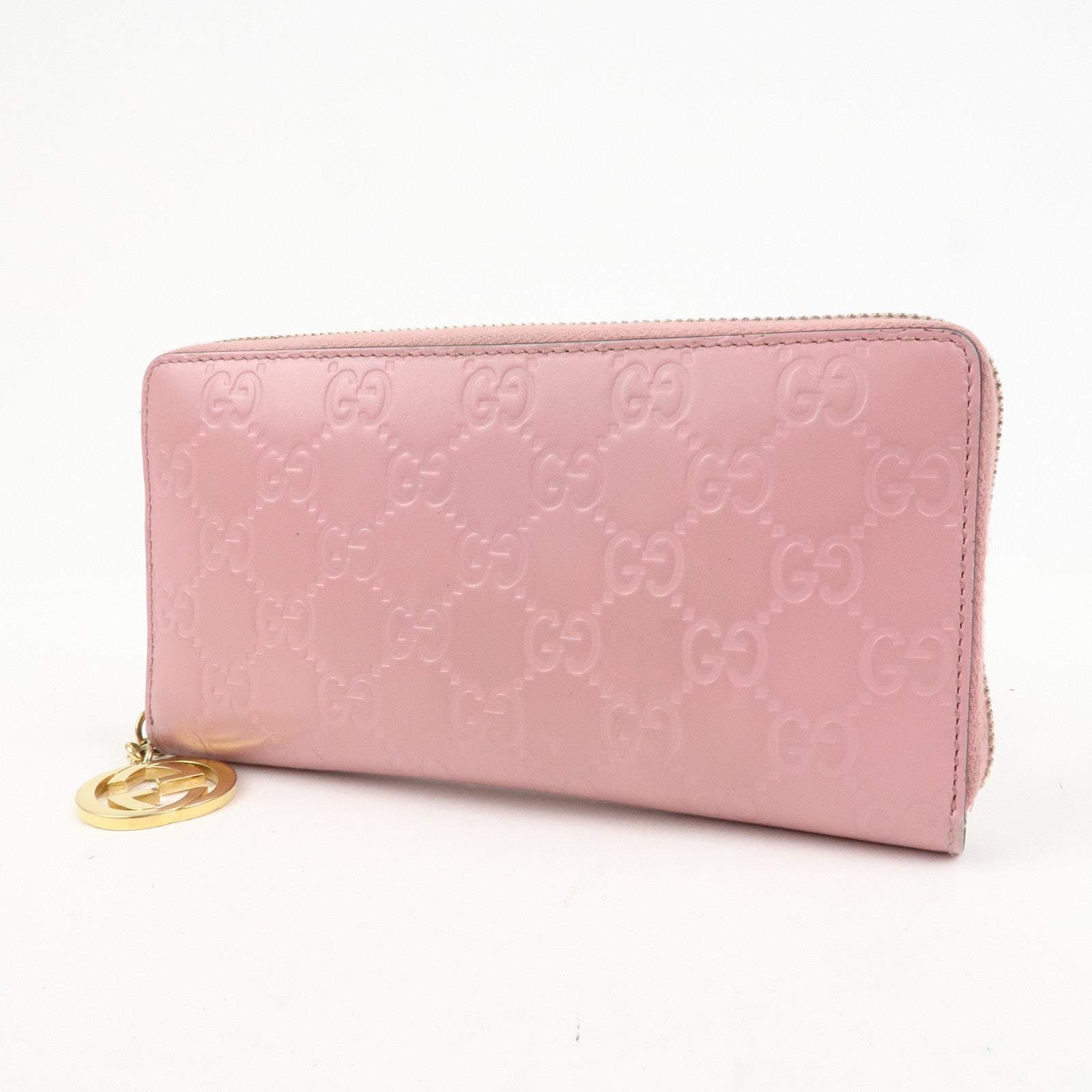 GUCCI Micro Guccissima Guccissima Set of 2 Long Wallet Pink Beige Pink
