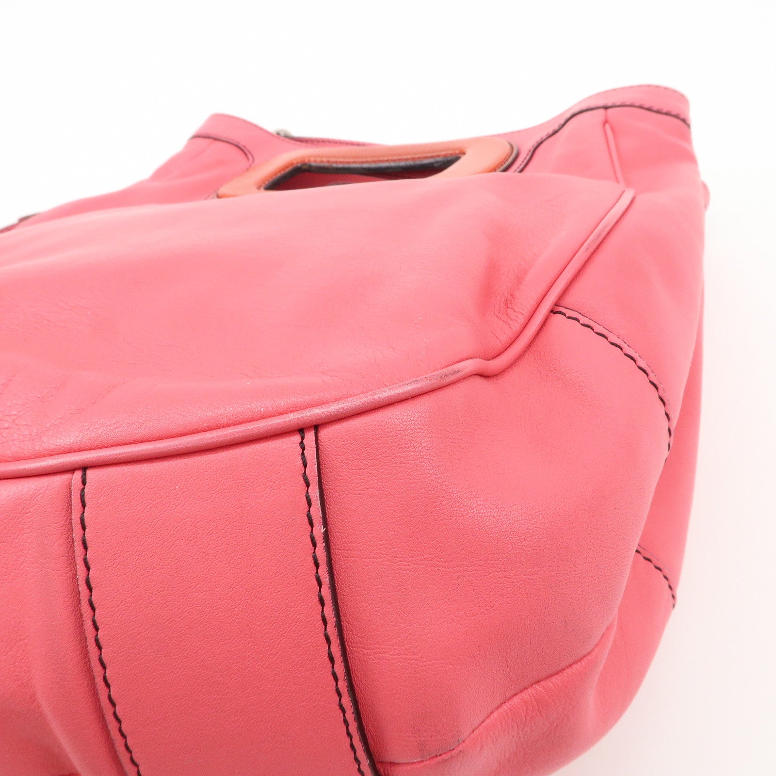 LOEWE Anagram Leather Shoulder Bag Hand Bag Pink