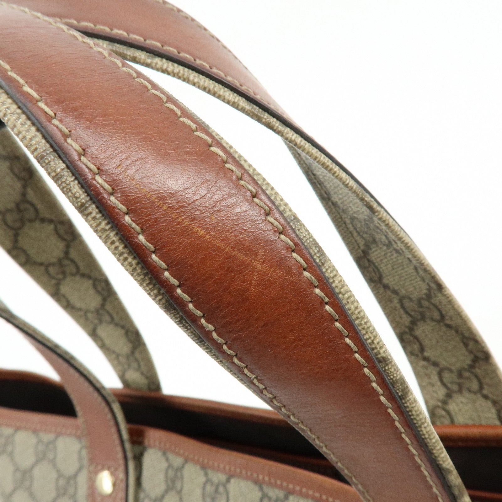 GUCCI GG Supreme Leather Sherry Tote Bag Shoulder Bag 211134