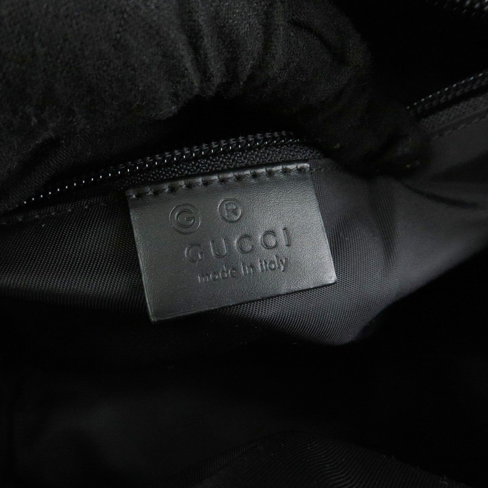 GUCCI Sherry Canvas Leather Backpack Rucksack Black 630917
