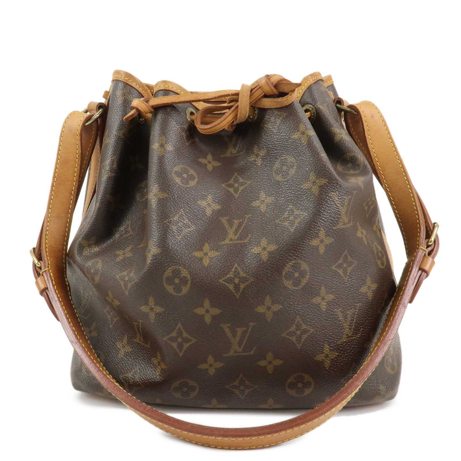 Louis Vuitton Monogram Petit Noe Shoulder Bag Brown M42226