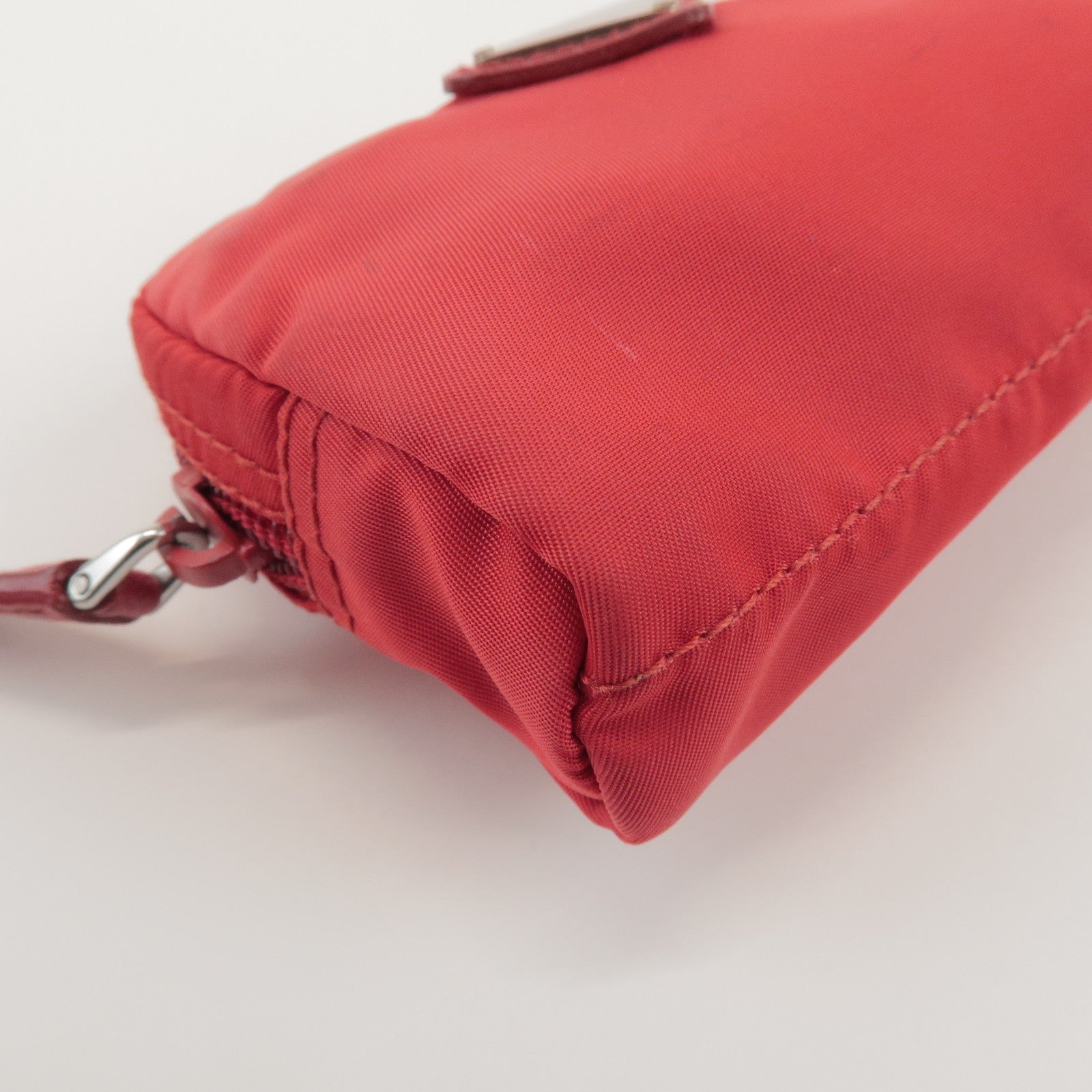 PRADA Set of 2 Nylon Pouch Cosmetic Bag Pink Red 1N0340/1N0339