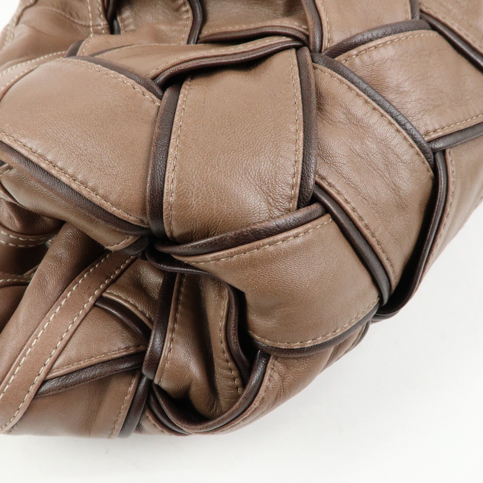 LOEWE Anagram Nappa Aire Leather Hand Bag Tote Bag Brown