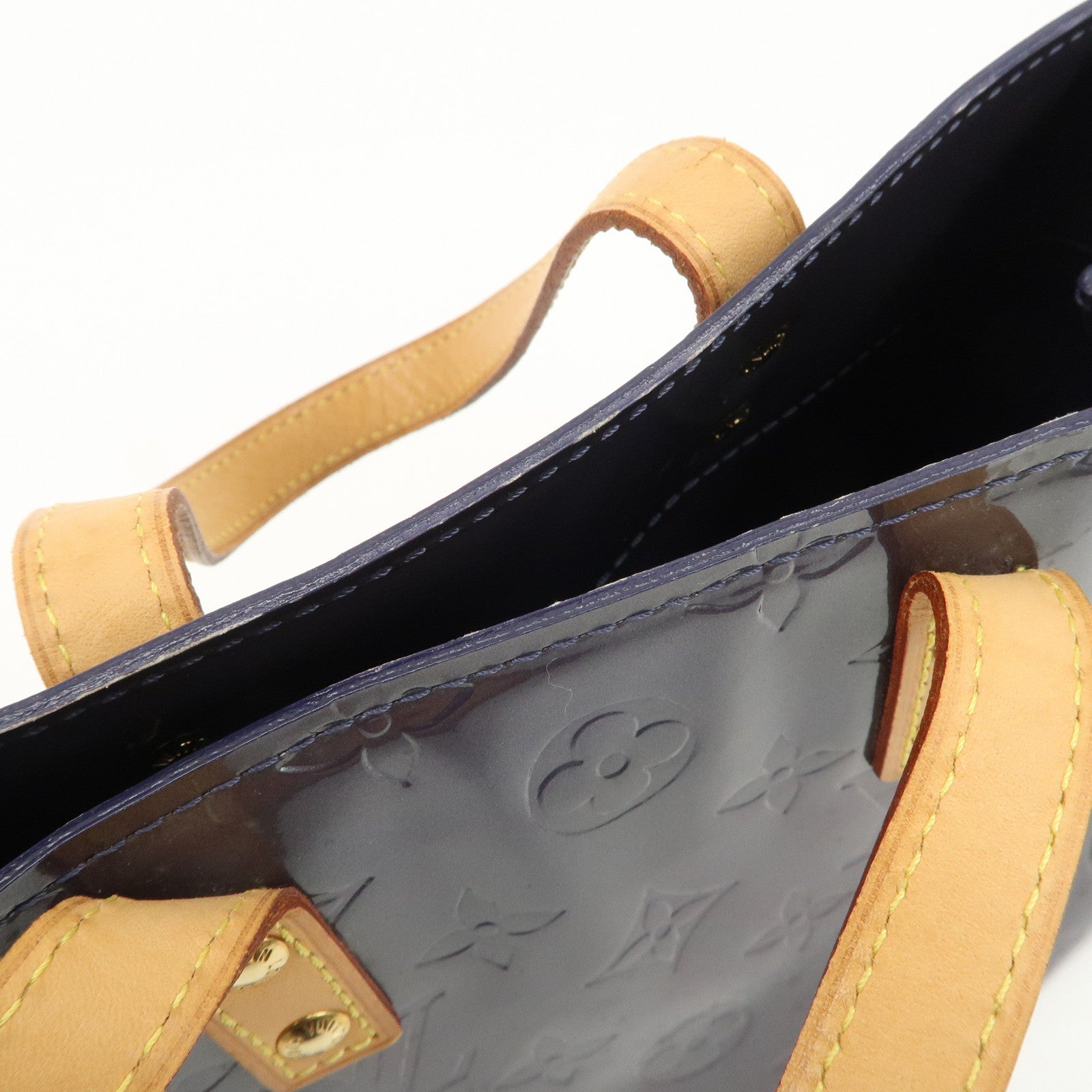 Louis Vuitton Monogram Vernis Lead PM Hand Bag Indigo M91335