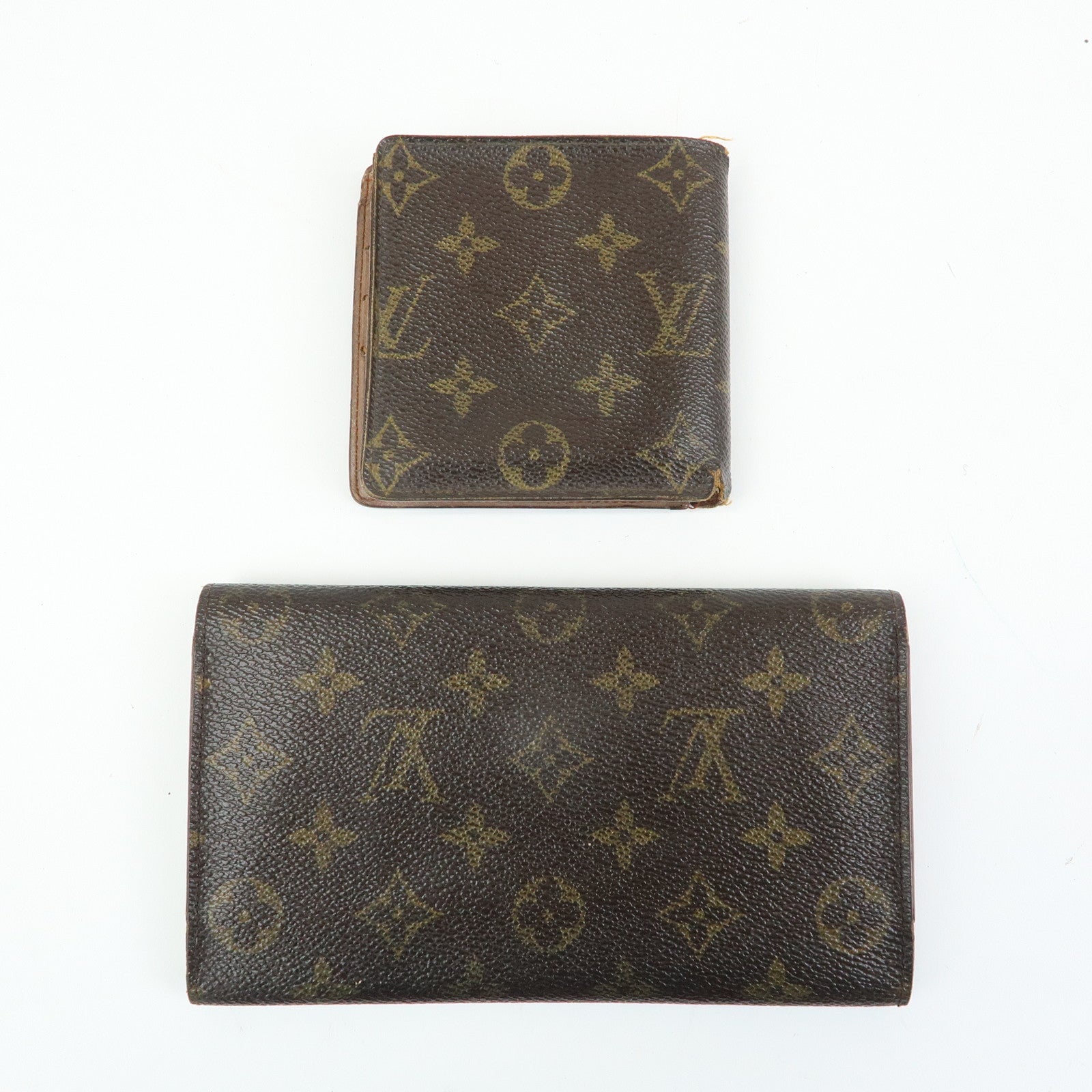 Louis Vuitton Set of 2 Monogram Canvas Wallet M61217/M61665