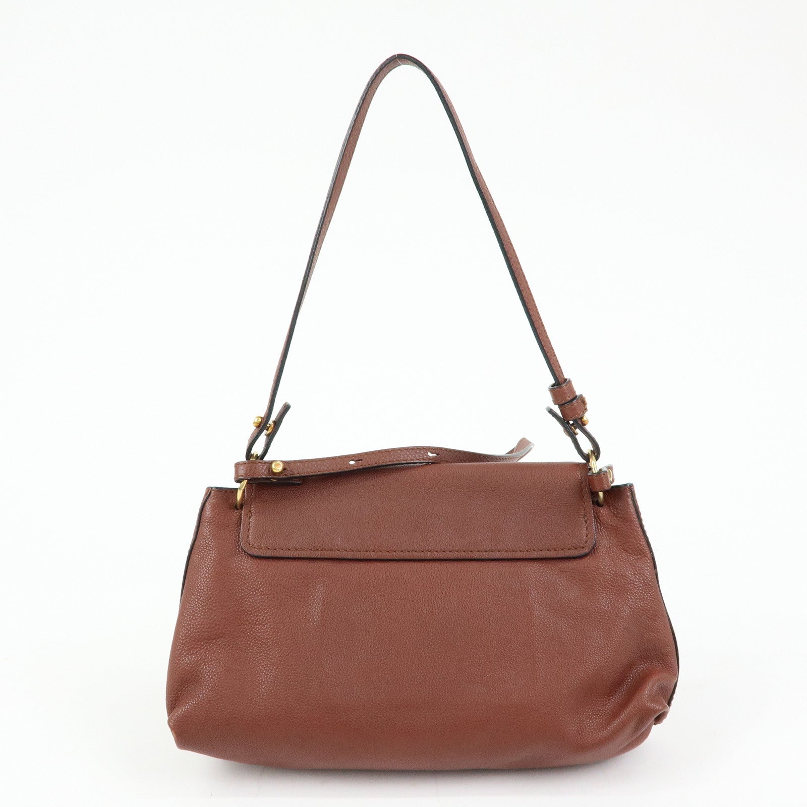 Chloe Elsie Leather 2Way Bag Shoulder Bag Hand Bag Brown