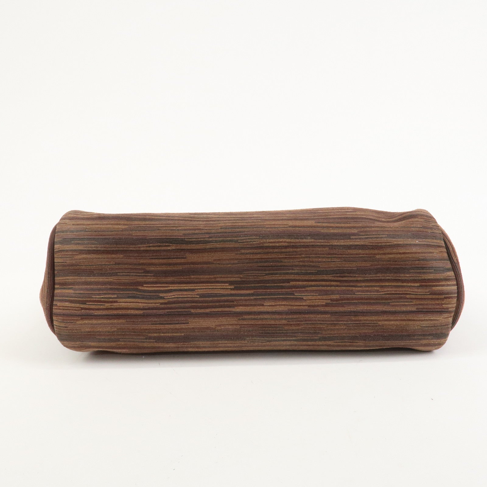 HERMES Cabas PM Airline Toile Officier Leather Shoulder Bag Brown