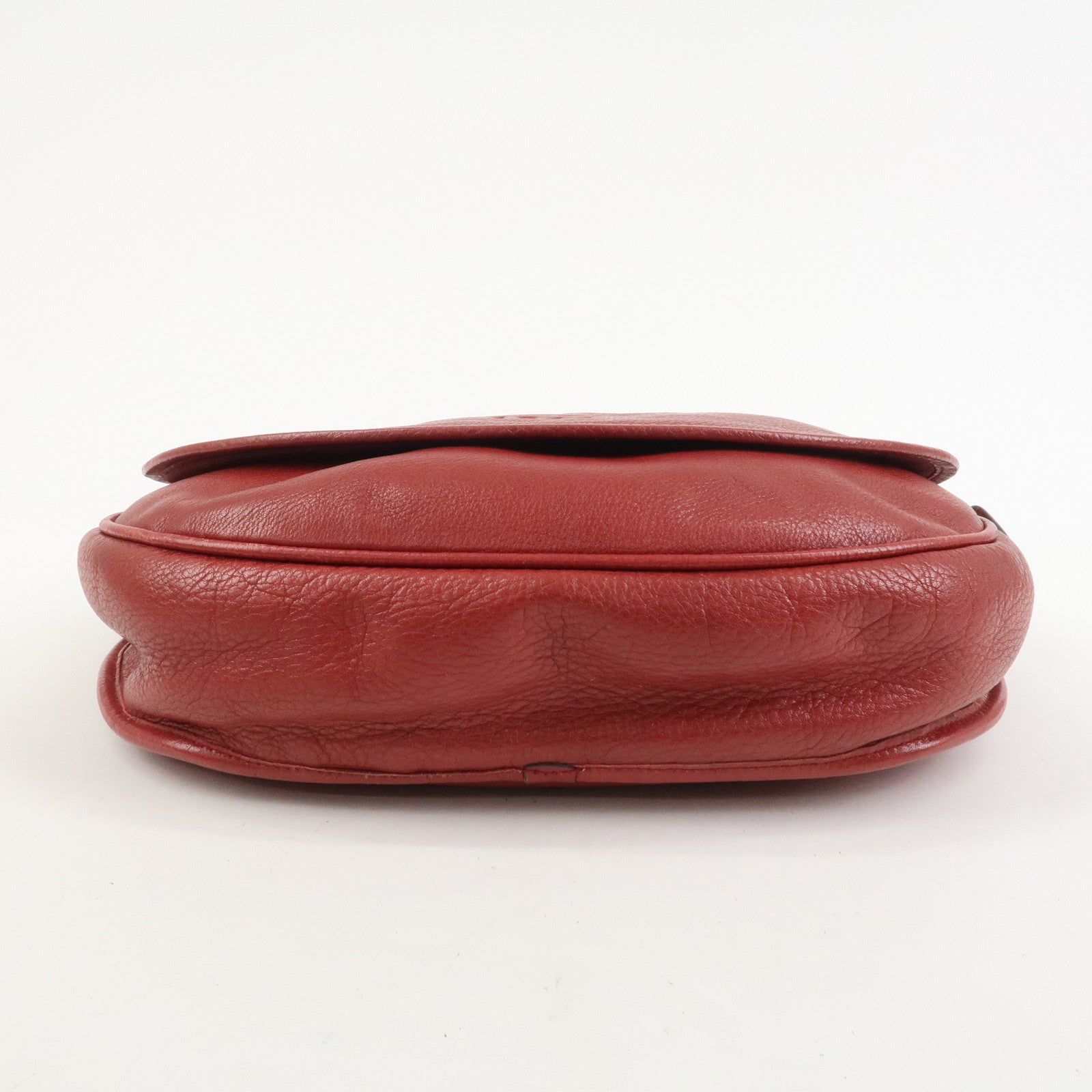 LOEWE Heritage Leather Shoulder Bag Crossbody Bag Red