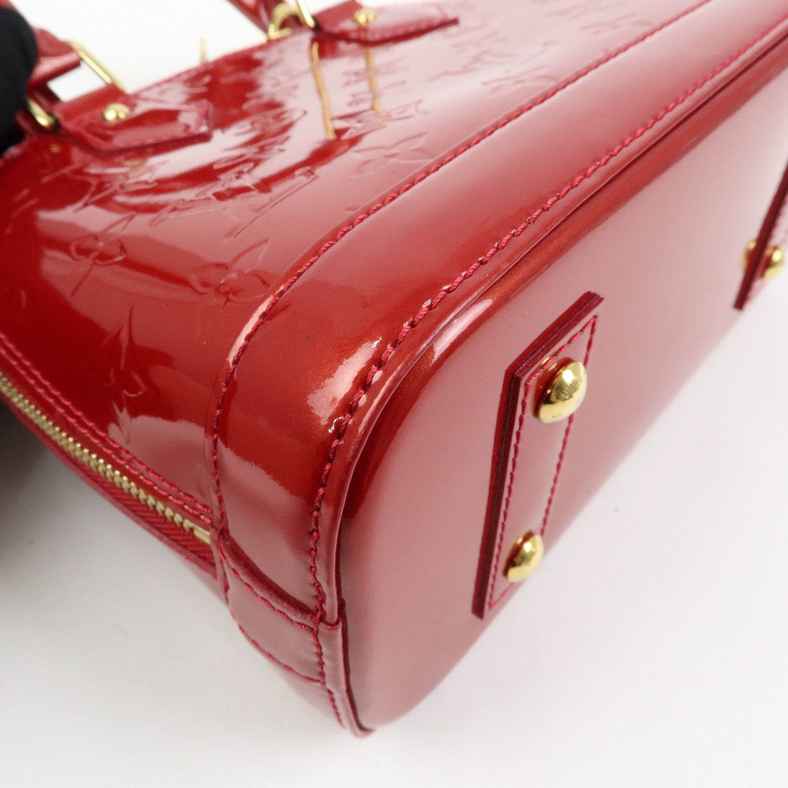Louis Vuitton Monogram Vernis Alma BB 2Way Bag Red M91606