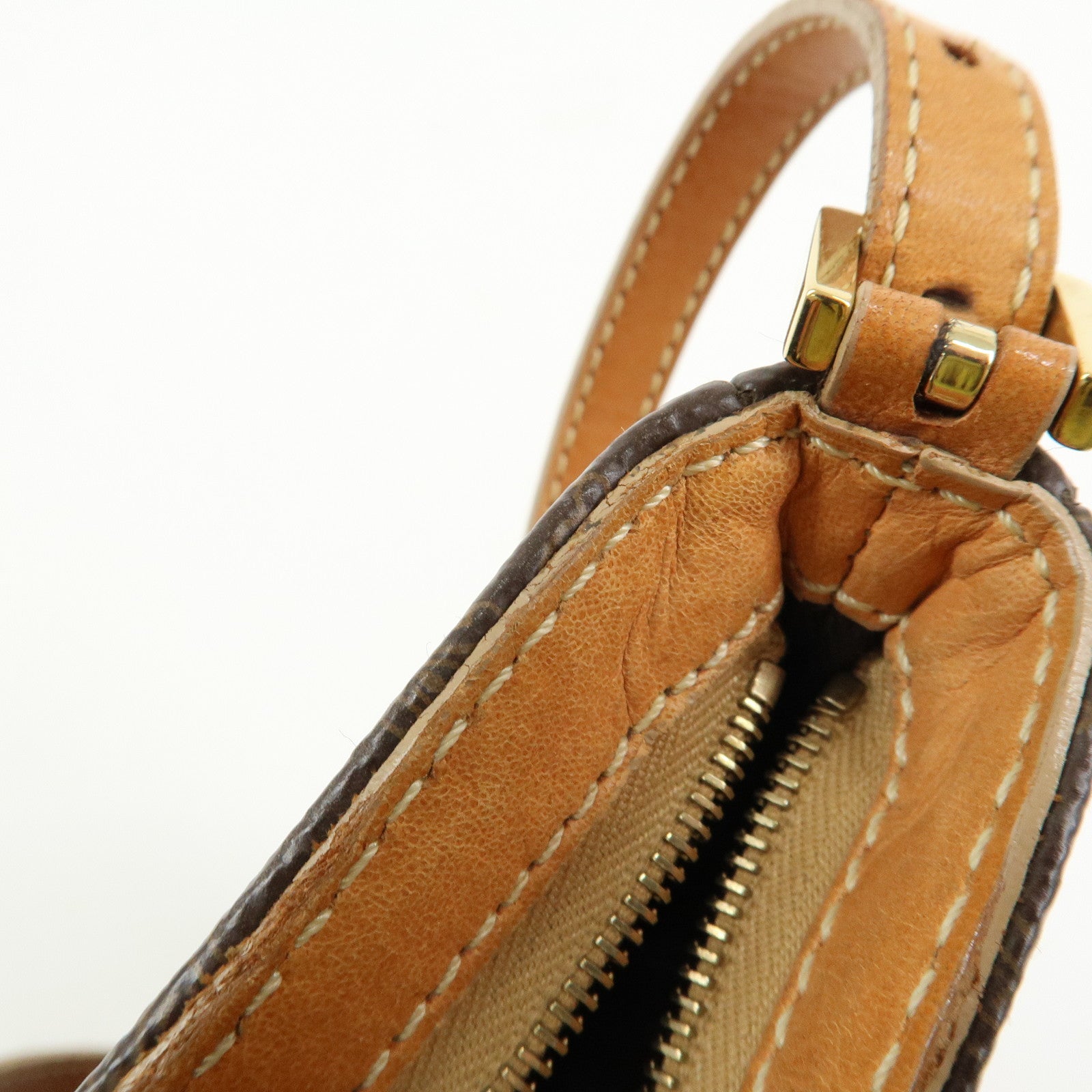 CELINE Macadam PVC Leather Shoulder Bag Hand Bag Brown
