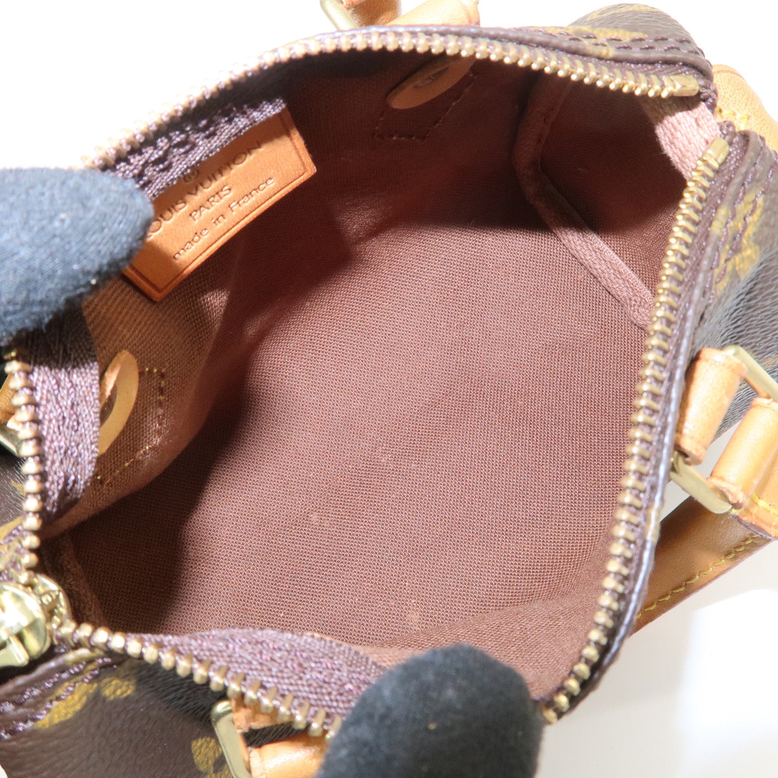 Louis Vuitton Monogram Mini Speedy Hand Bag Boston Bag Brown M41534