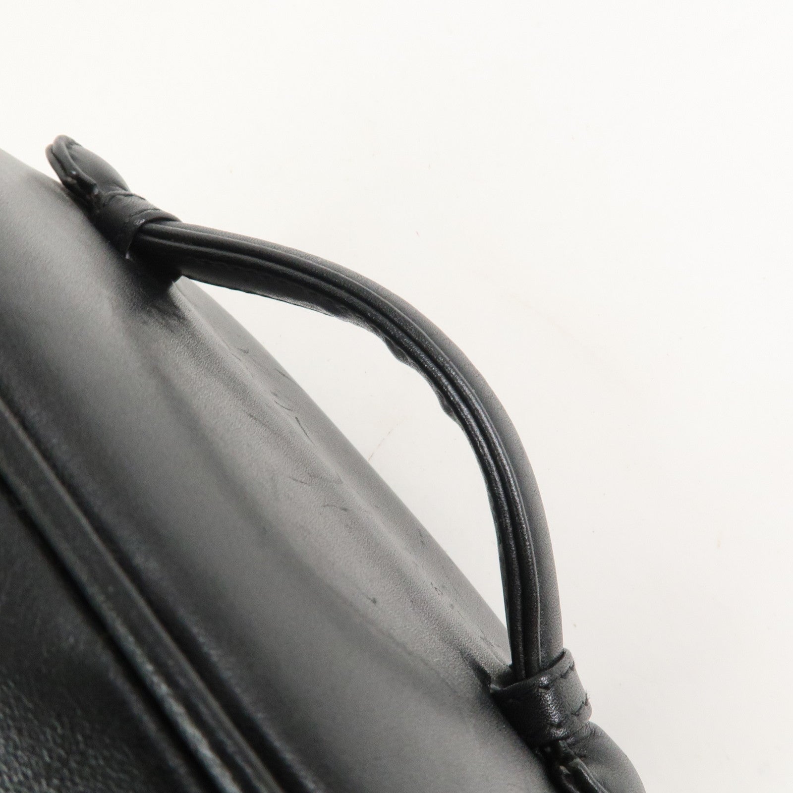 CHANEL Bicolore Lamb Skin Vanity Bag Hand Bag Makeup Bag A01619