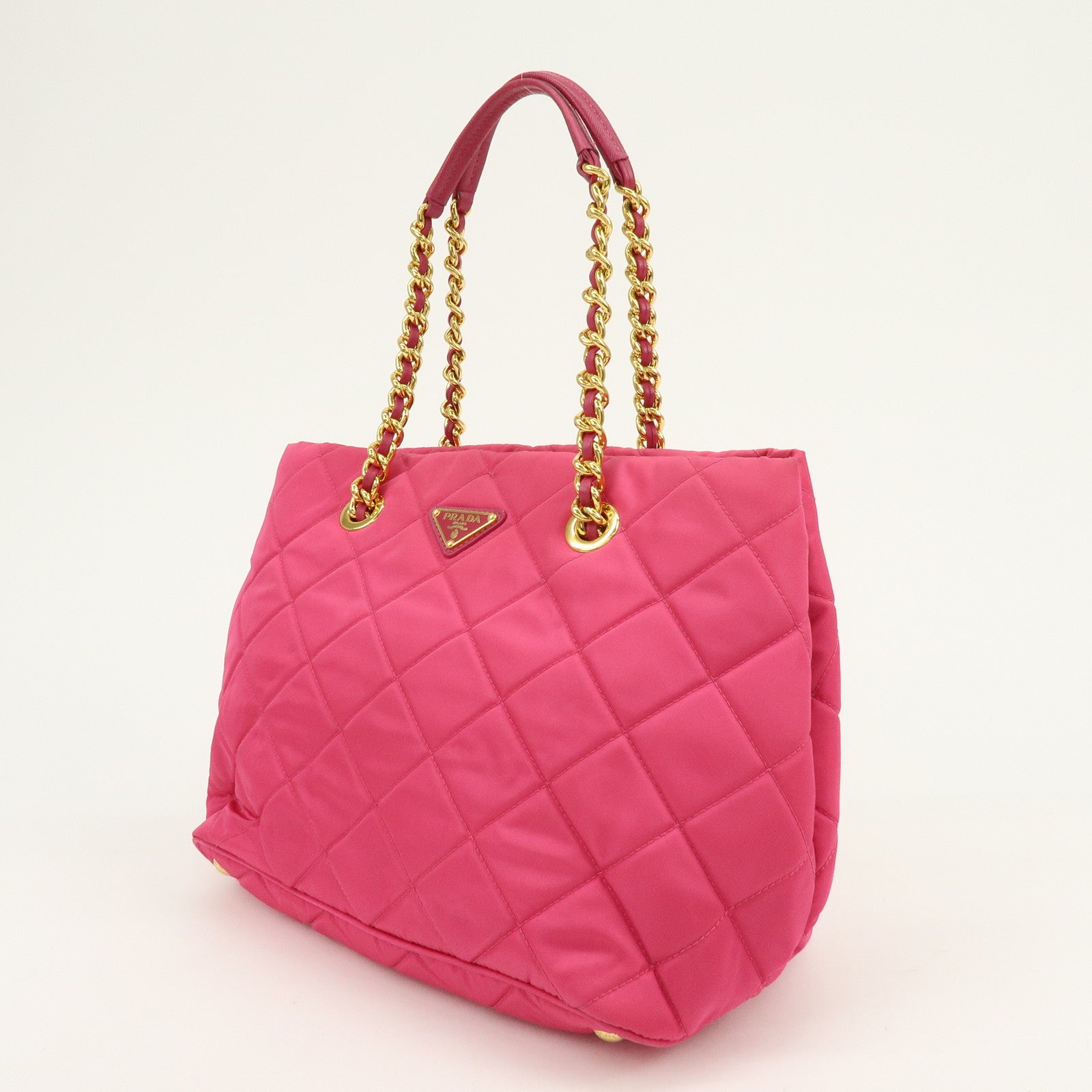 PRADA Triangle Logo Nylon 2Way Hand Bag Shoulder Bag Pink BN2740