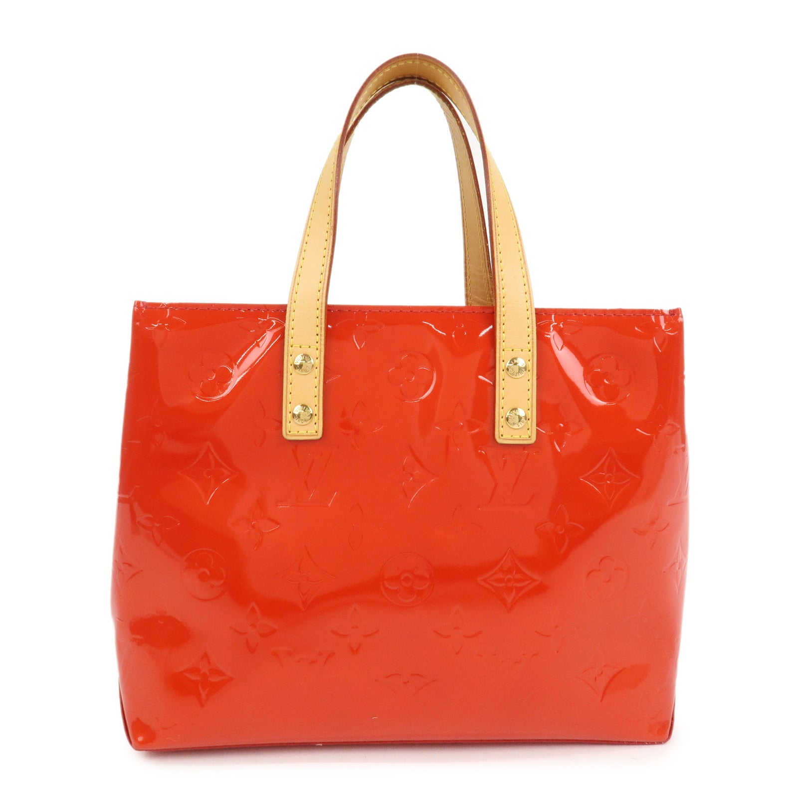 Louis Vuitton Monogram Vernis Leather Lead PM Hand Bag Rouge M91088