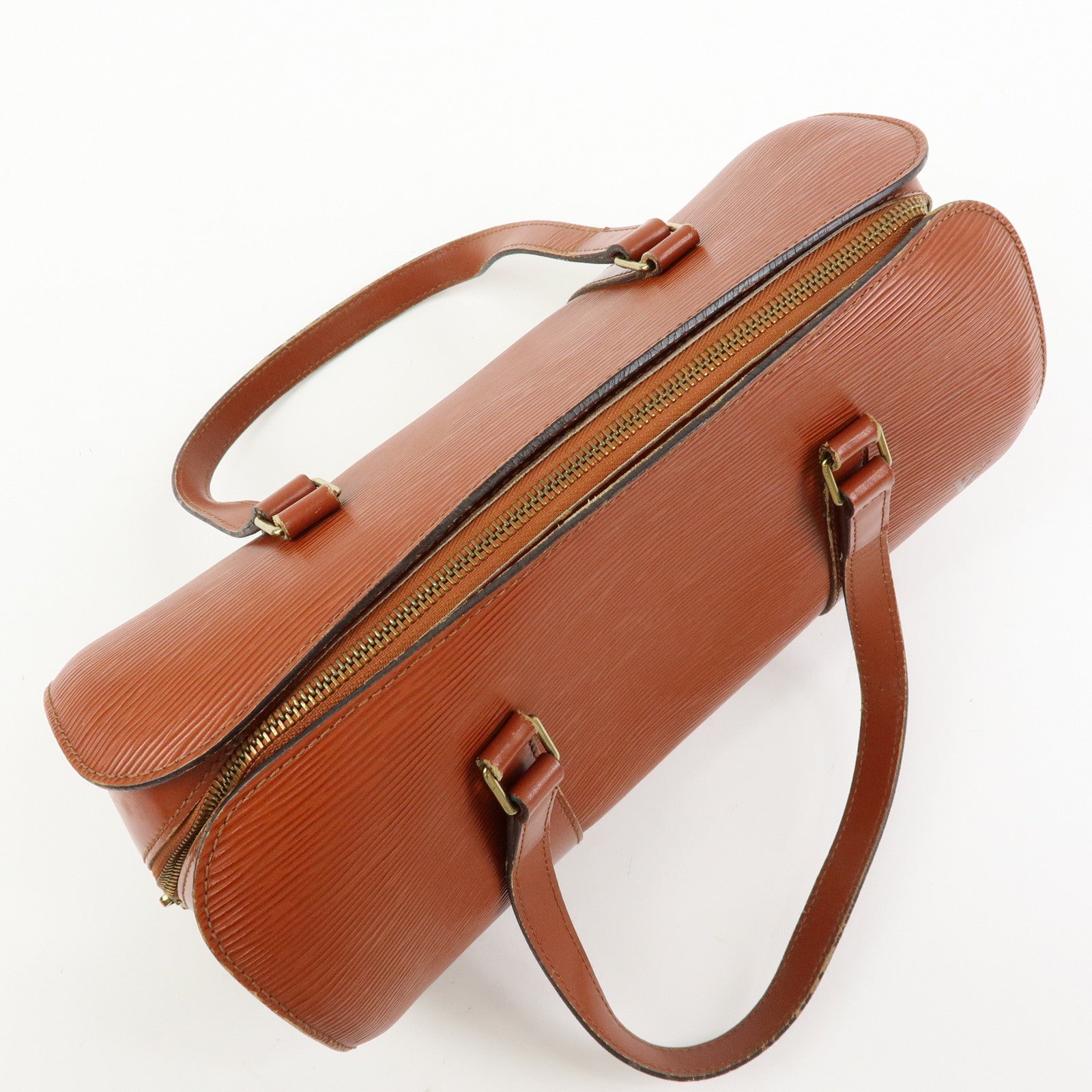 Louis Vuitton Epi Leather Soufflot Hand Bag Kenya Brown M52223