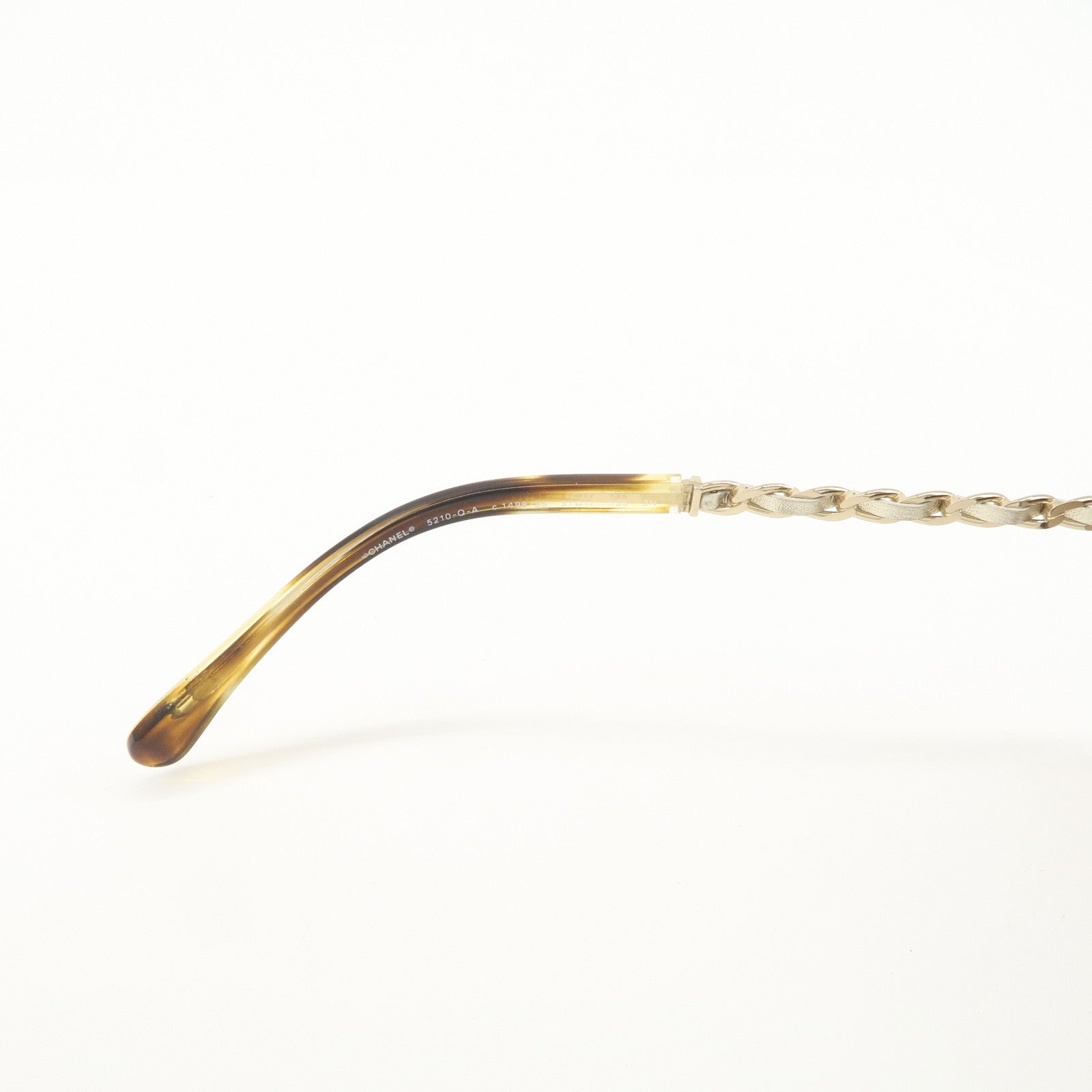 CHANEL COCO Mark Metal Plastic Sunglasses c.1498/S5 57□17 Brown