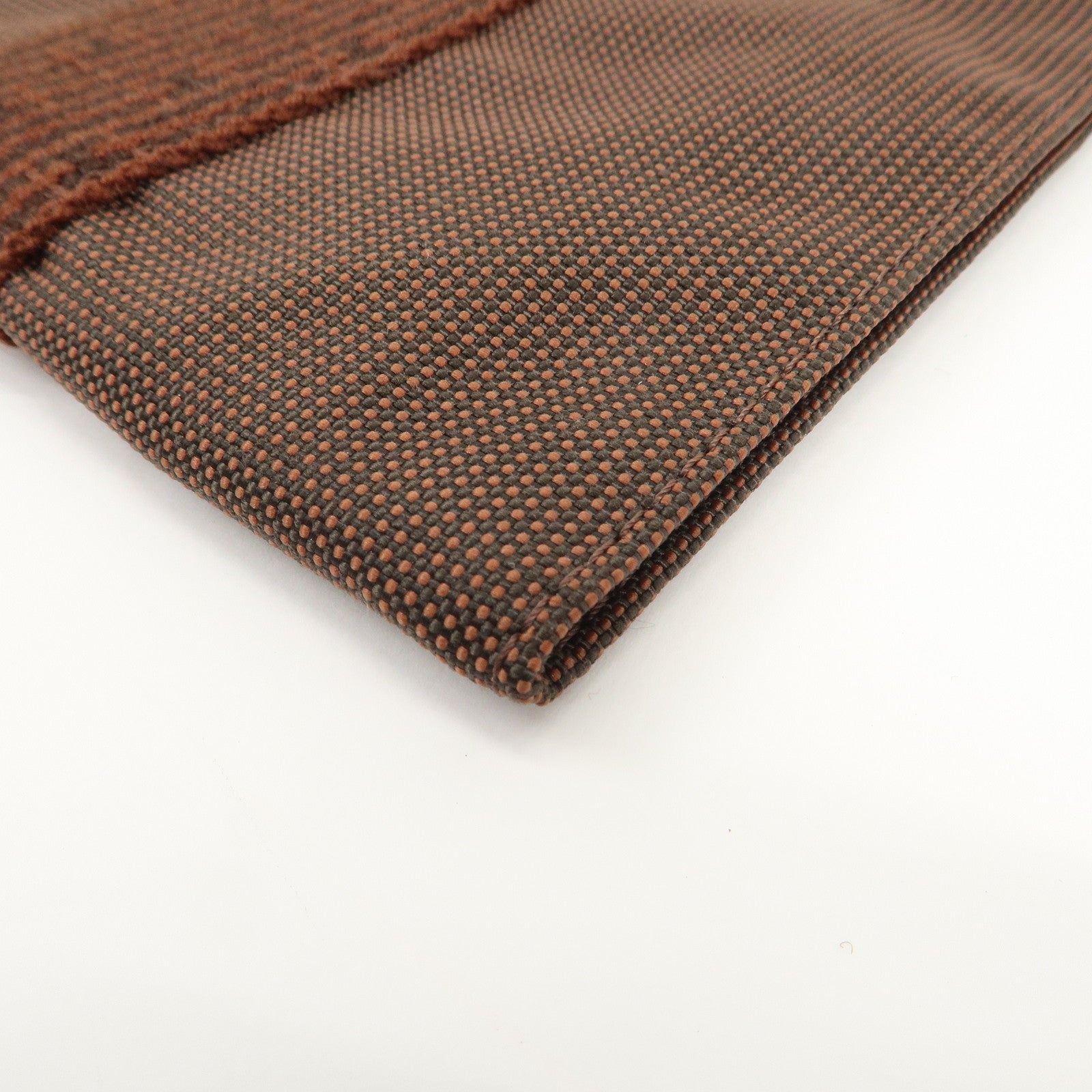 HERMES Herline Herbag Canvas Shoulder Bag Crossbody Bag Brown