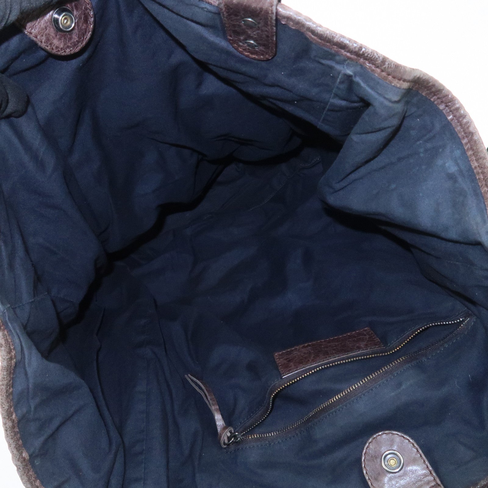 BALENCIAGA Rivacity Paper Bag Leather Tote Bag Brown 236084