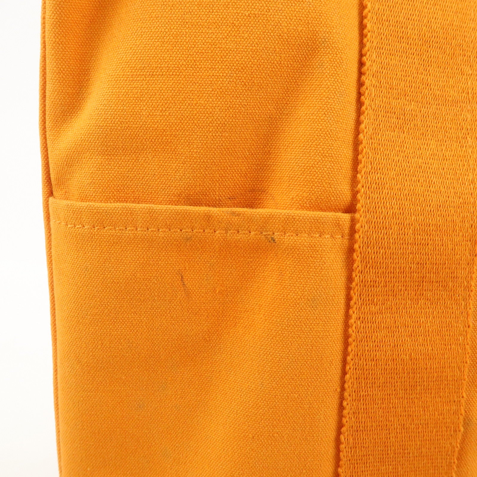 HERMES Fourre Tout Cabas Canvas Hawaii Limited Tote Bag Orange