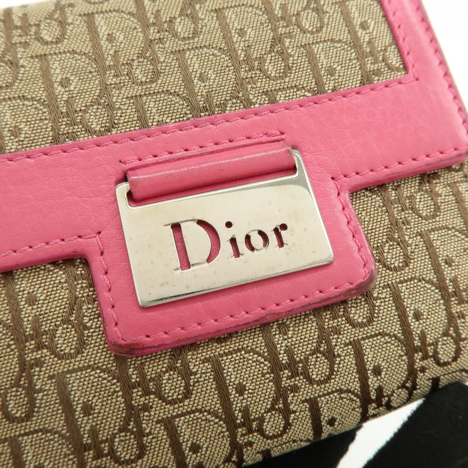 Christian Dior Street Chic Trotter Jaquard Canvas Leather Wallet
