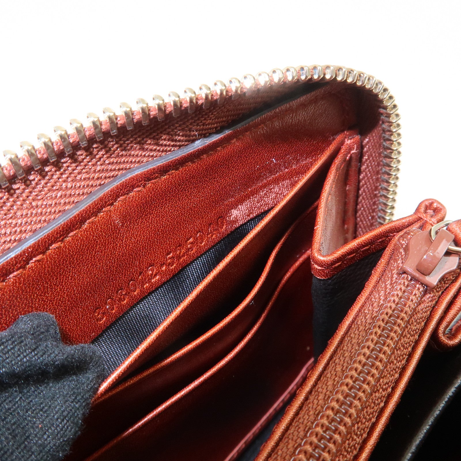 GUCCI Sukey Interlocking G Micro Guccissima Zippy Wallet 308012