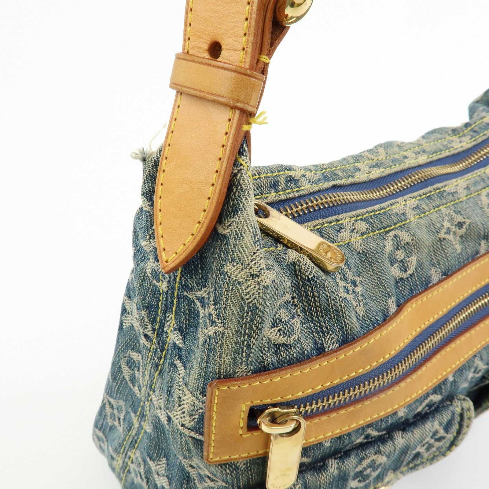 Louis Vuitton Monogram Denim Baggy PM 2Way Bag Shoulder Bag M95049