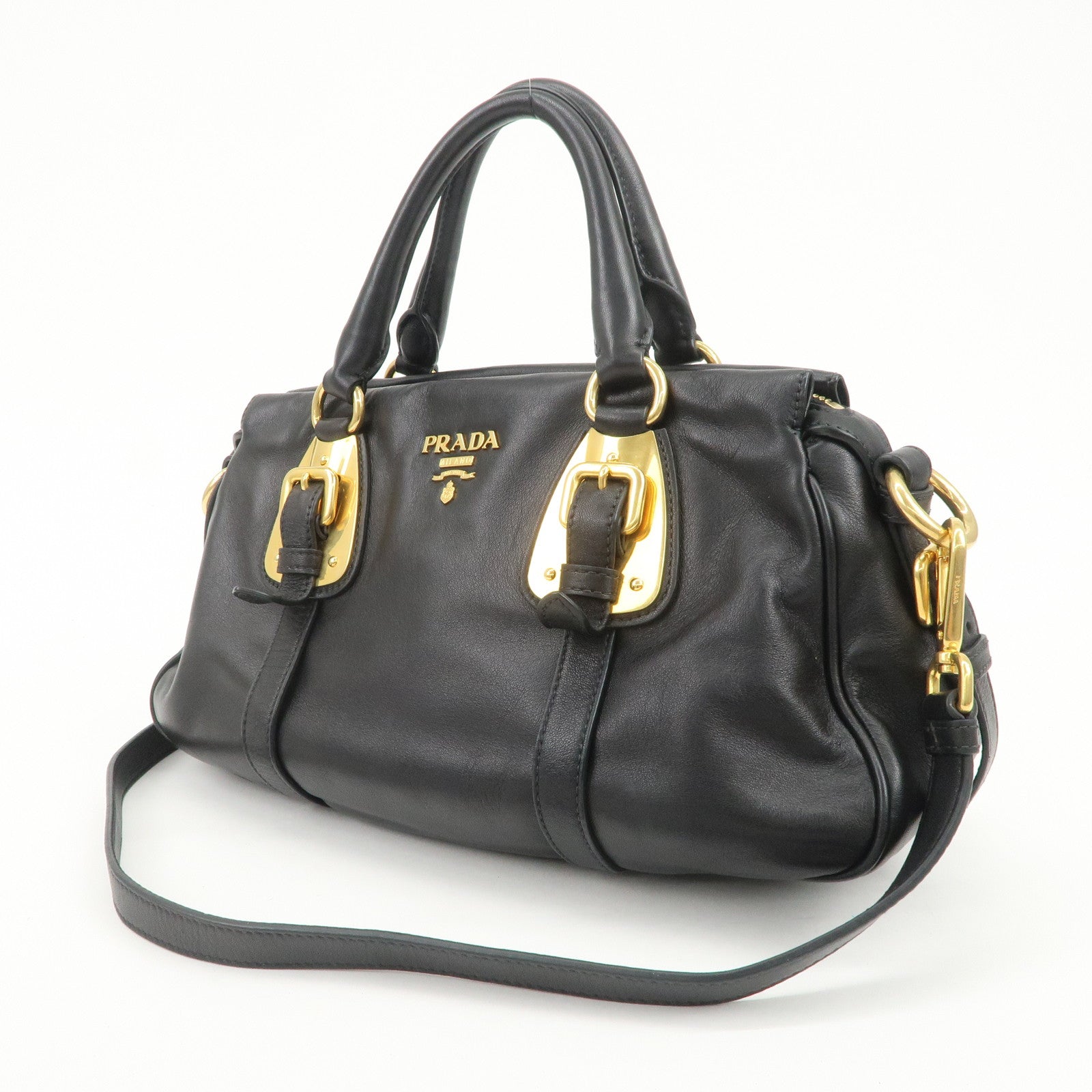 PRADA Logo 2Way Bag Hand Bag Shoulder Bag