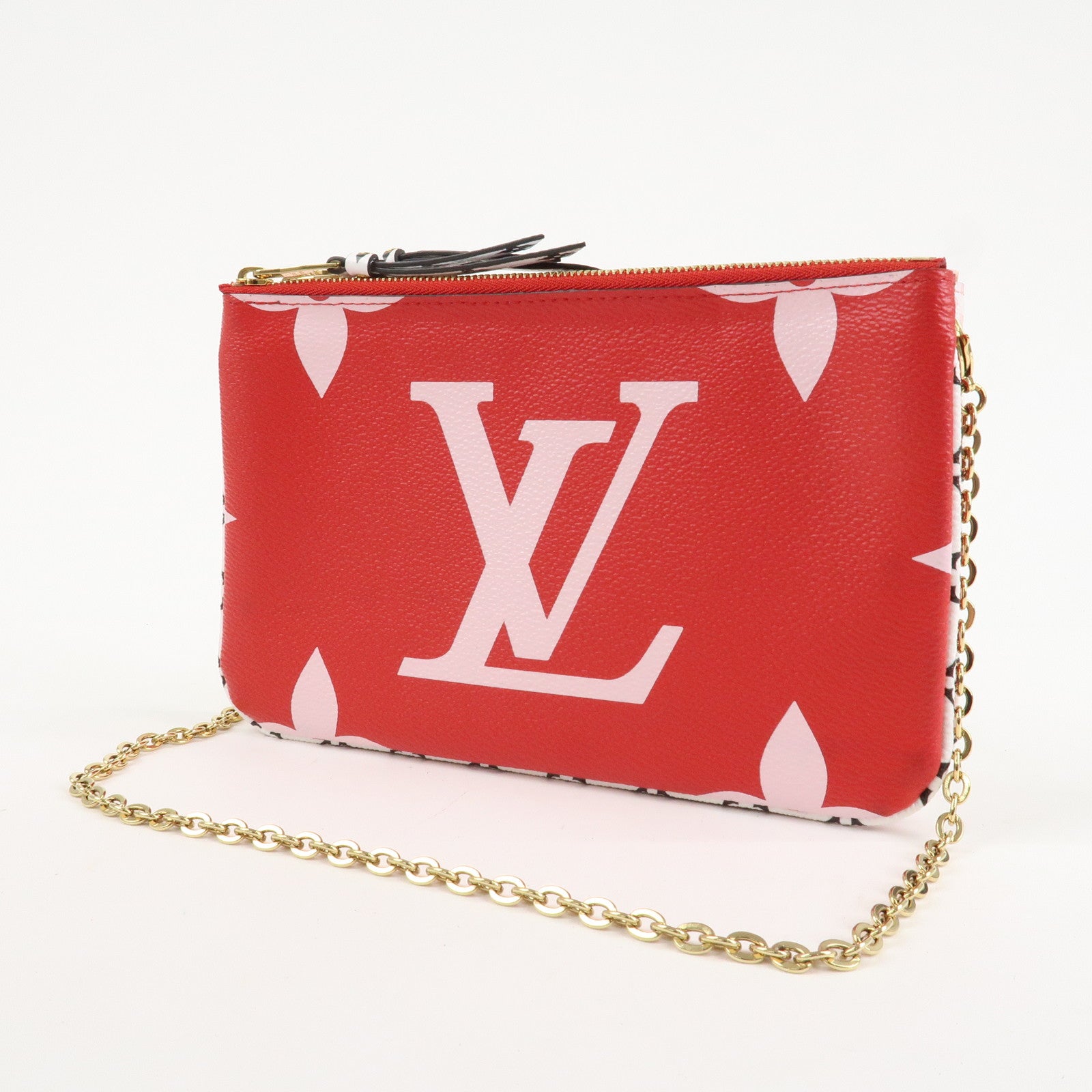 Louis Vuitton Monogram Giant Pochette Double Zip Pouch Rouge M67561 Used