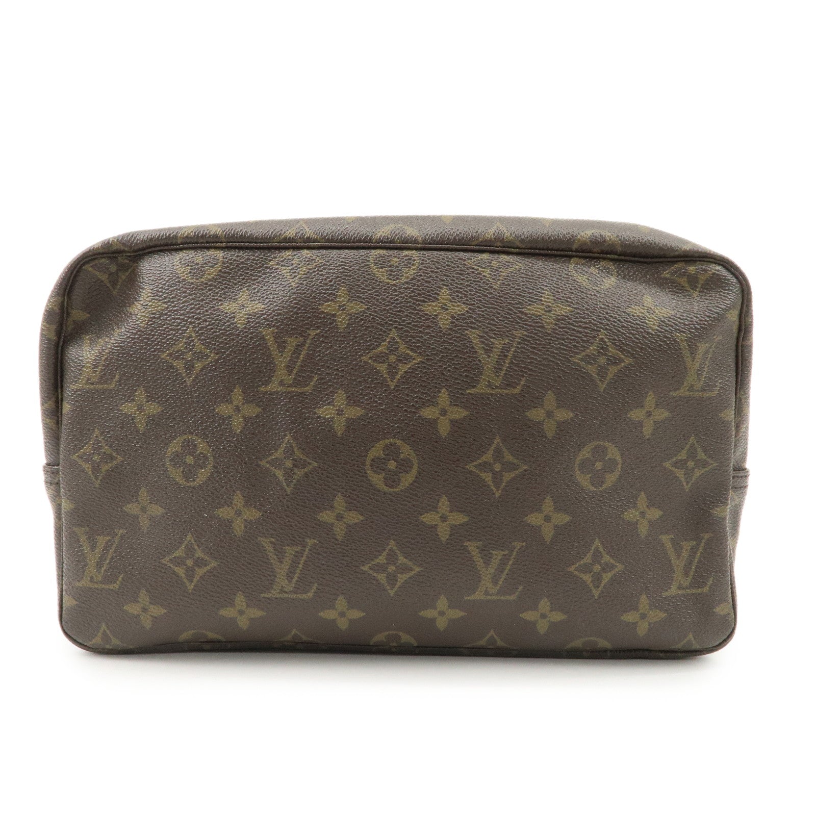Louis Vuitton Monogram Trousse Toilette 28 Pouch Brown M47522 Used