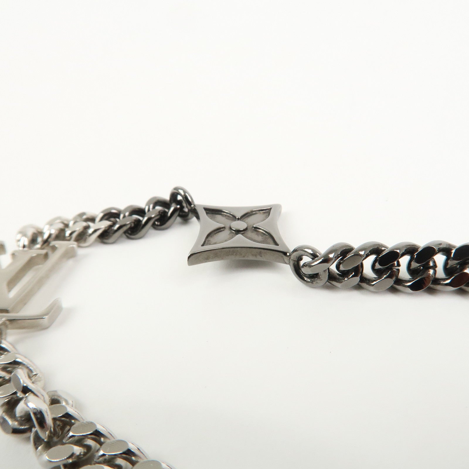 Louis Vuitton Monogram LV Instinct Bracelet Metal Silver M00508