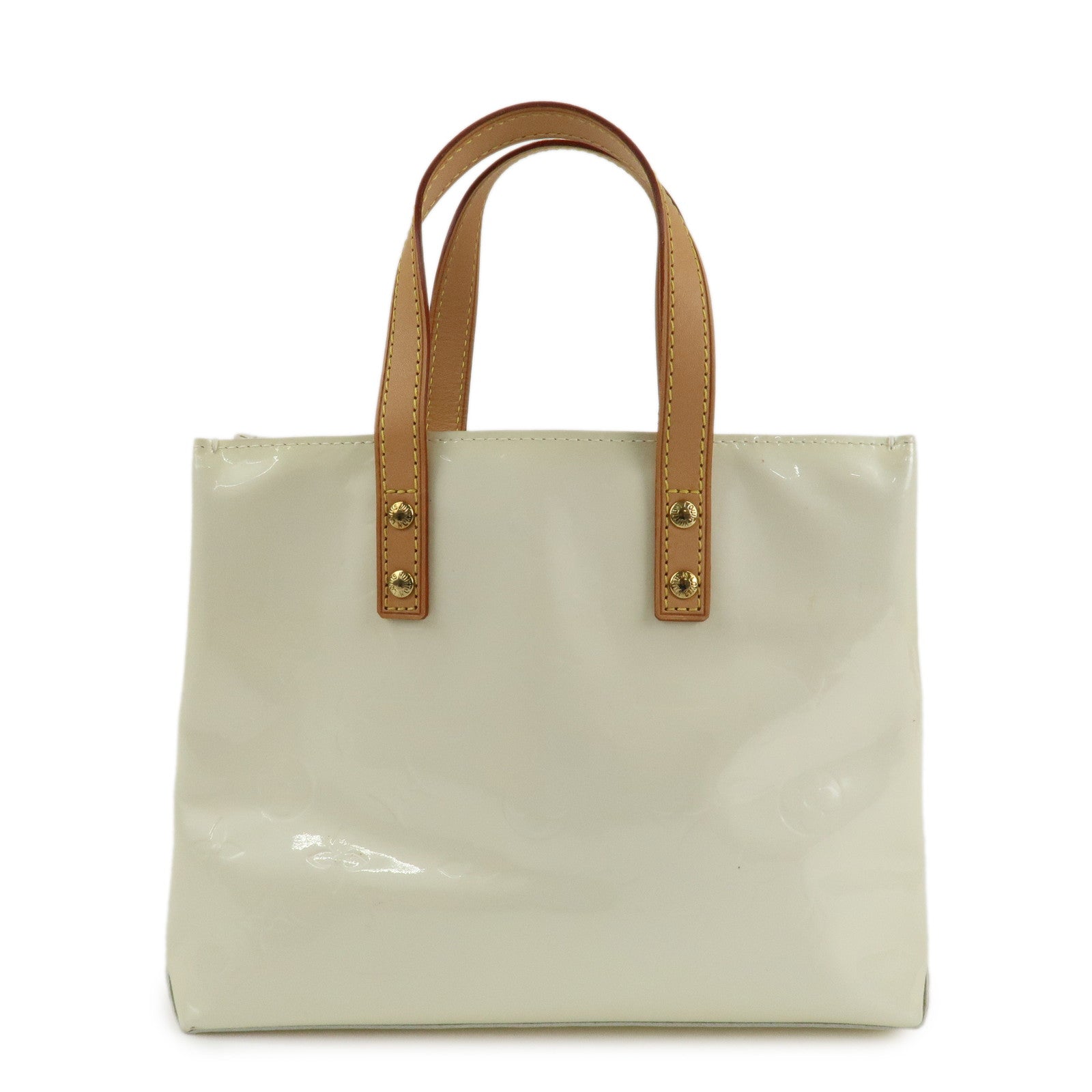 Louis Vuitton Monogram Vernis Leather Lead PM Tote Bag Perle M91336 Used