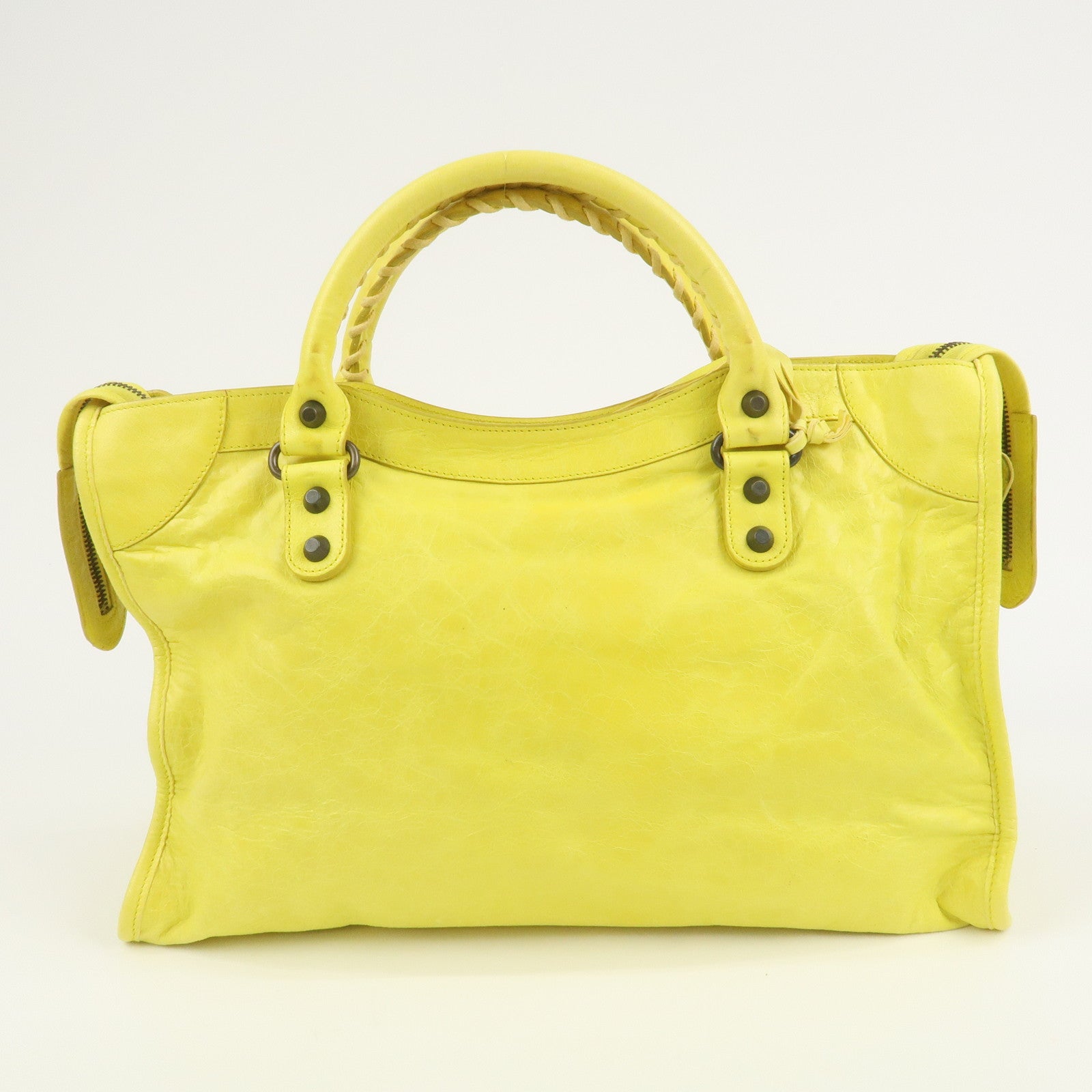 BALENCIAGA The City Leather 2Way Bag Hand Bag Shoulder Bag 115748