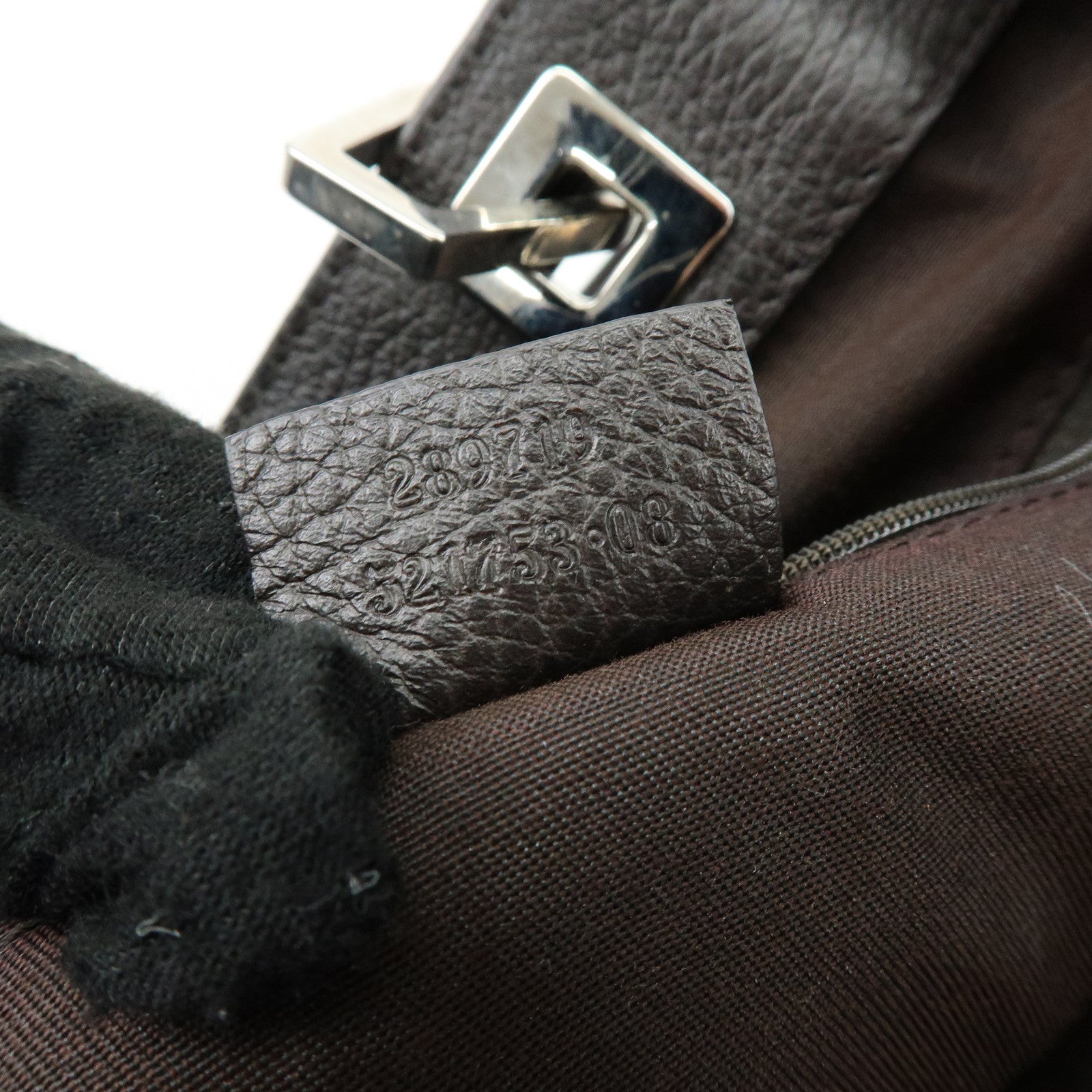 GUCCI GG Canvas Leather Tote Bag Shoulder Bag Black 289719