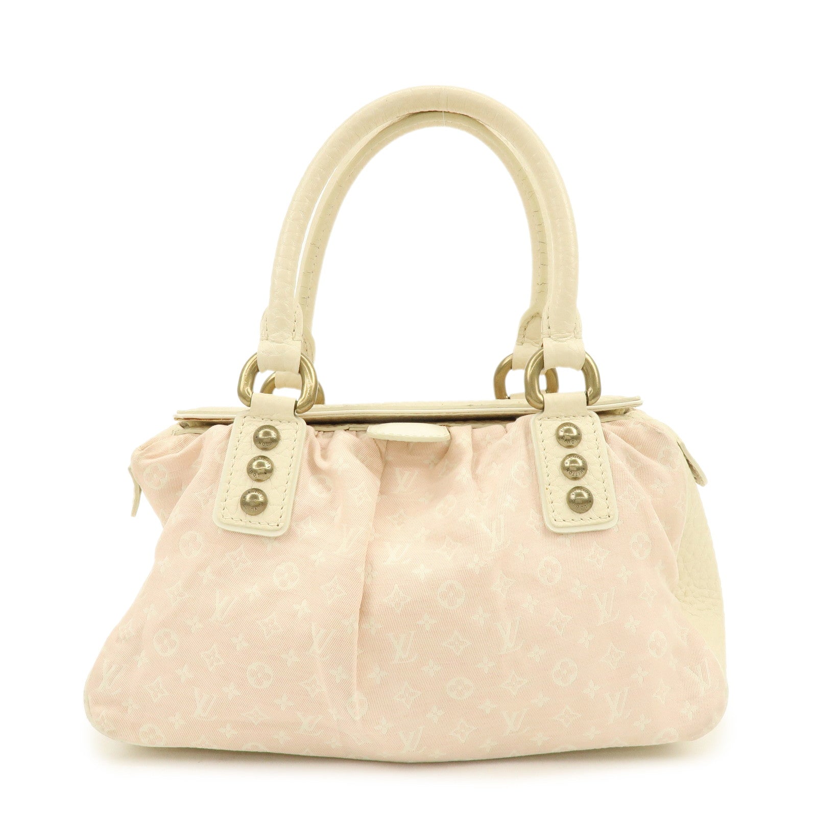 Louis Vuitton Monogram Mini Lin Trapes PM Hand Bag Rose M40062