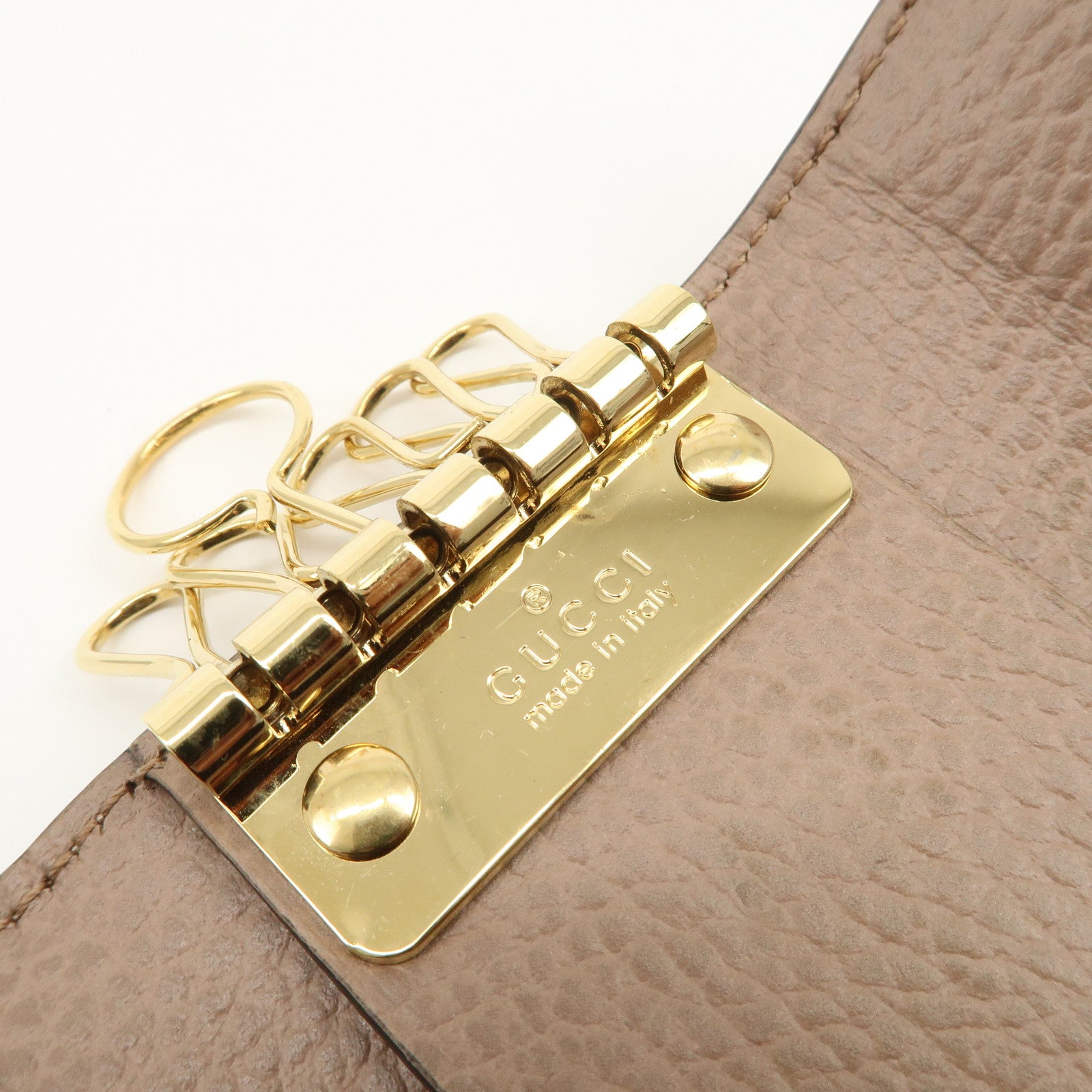 GUCCI GG Marmont GG Supreme 6 Key Case Key Holder Beige 456118